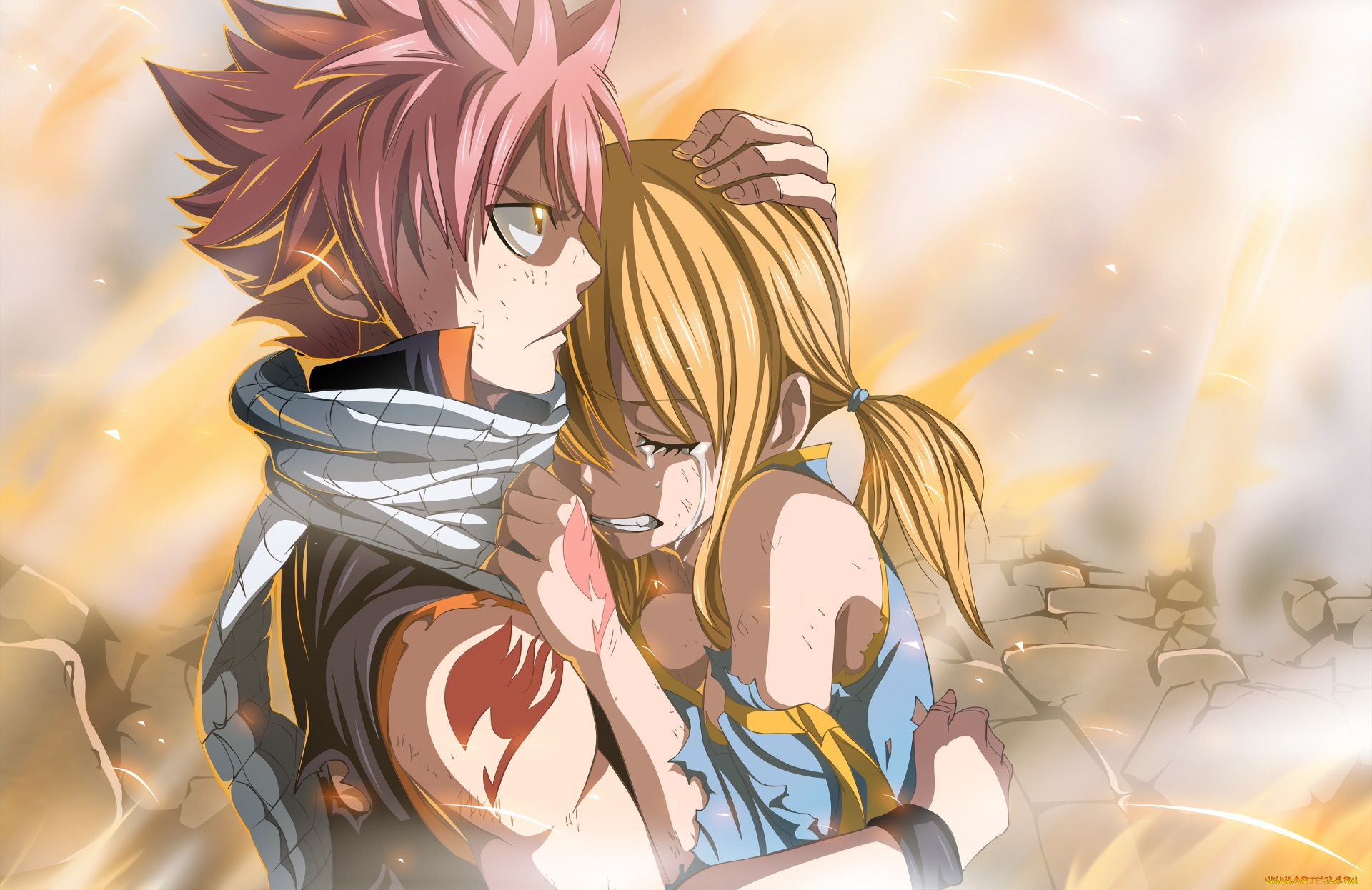 аниме, fairy, tail, пара