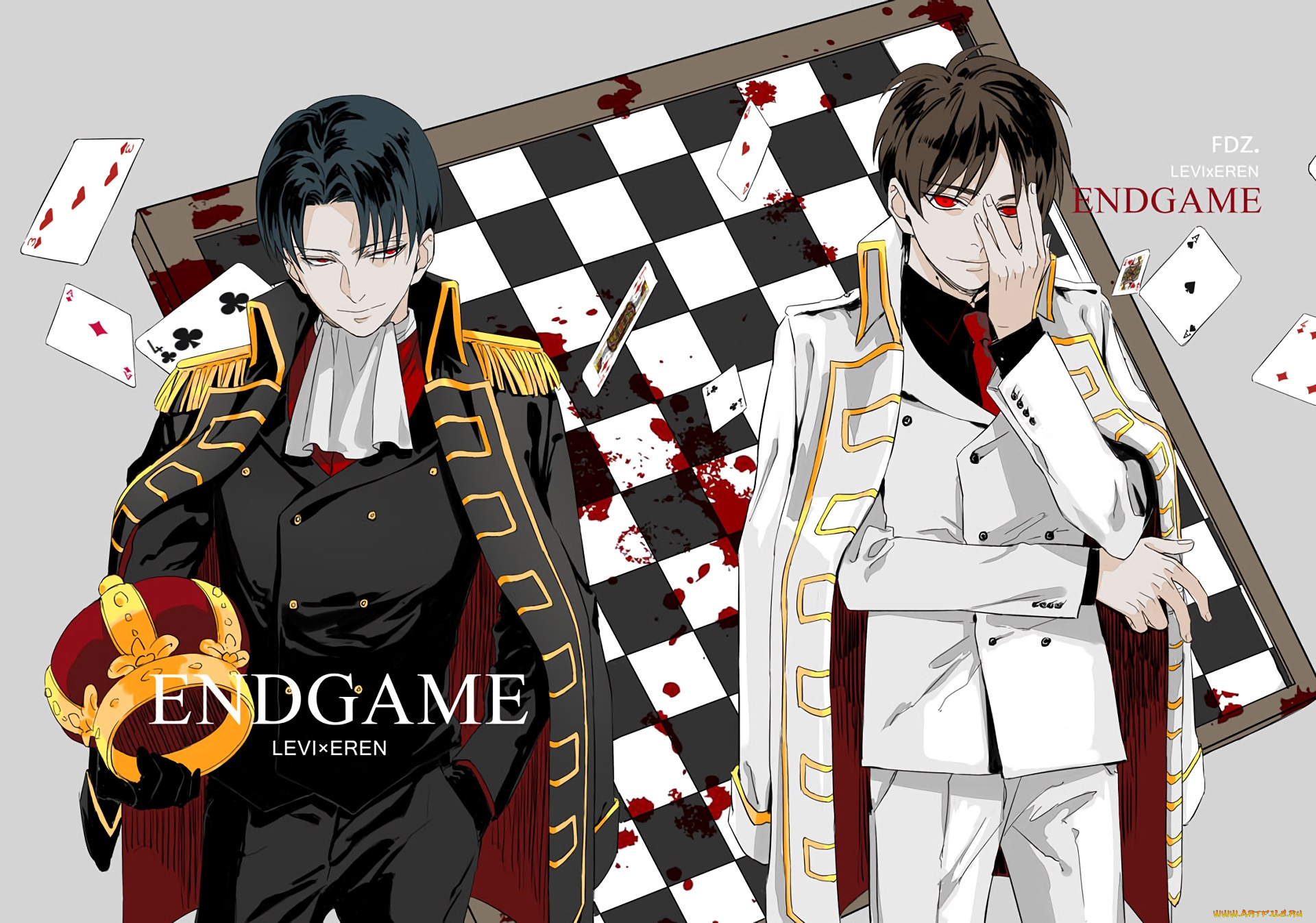 аниме, shingeki, no, kyojin, фон, взгляд, парени