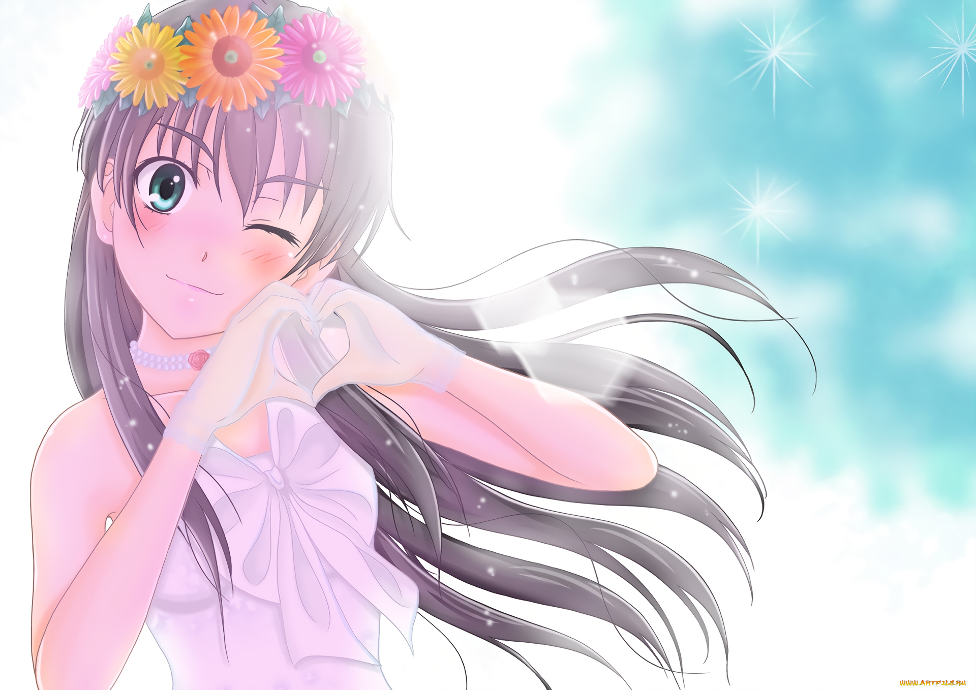 аниме, toaru, majutsu, no, index, девушка, взгляд, фон