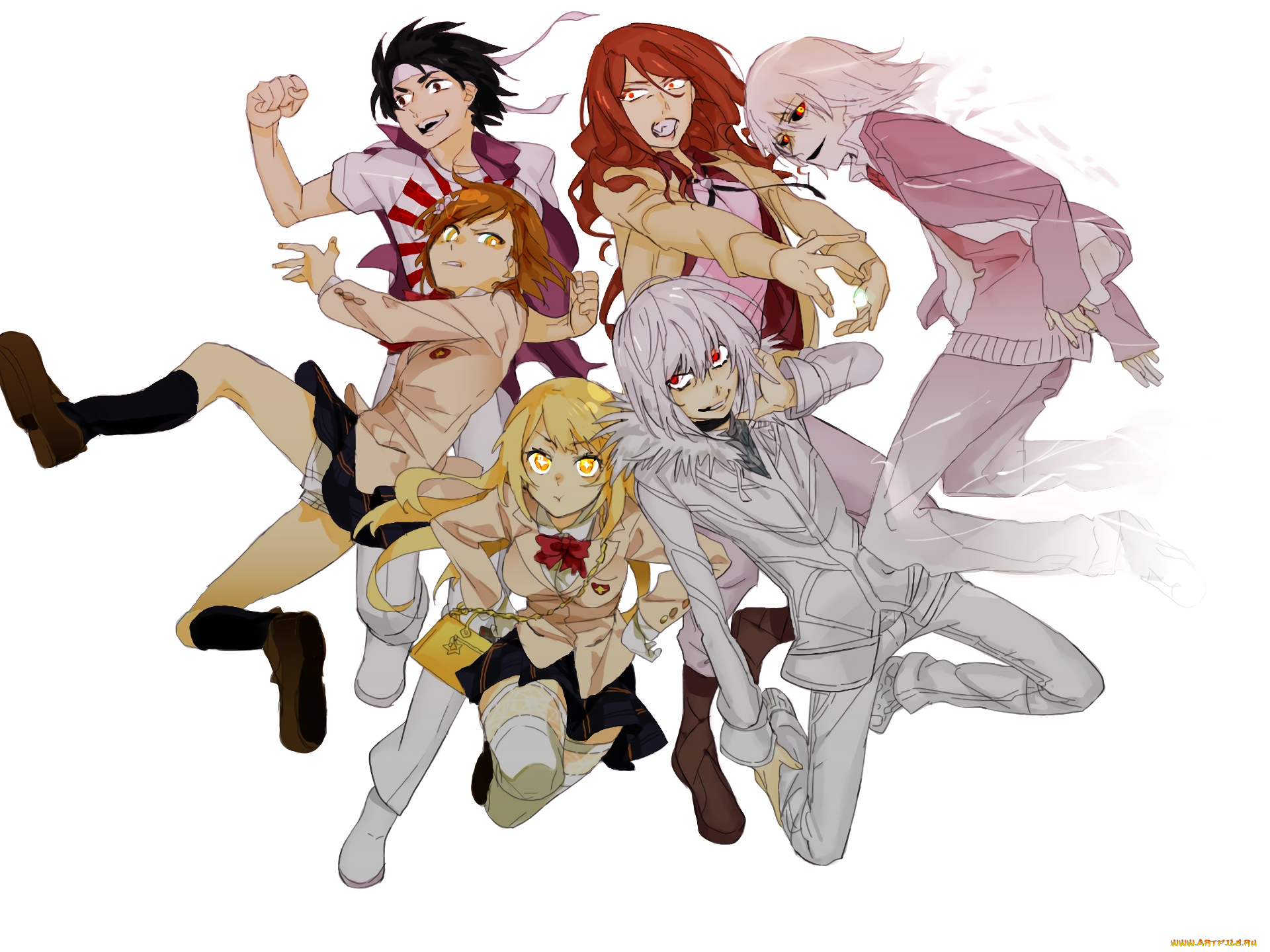 аниме, toaru, majutsu, no, index, девушки, взгляд, фон