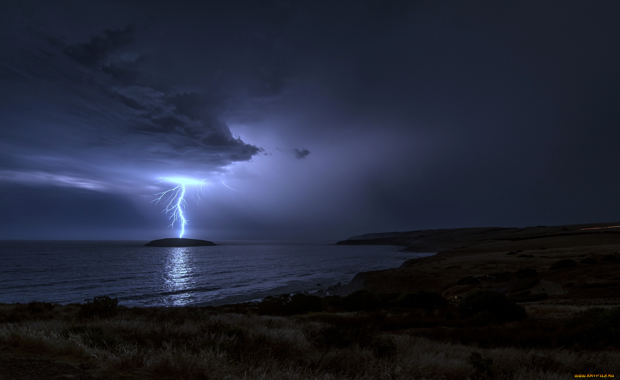 природа, молния, , гроза, шторм