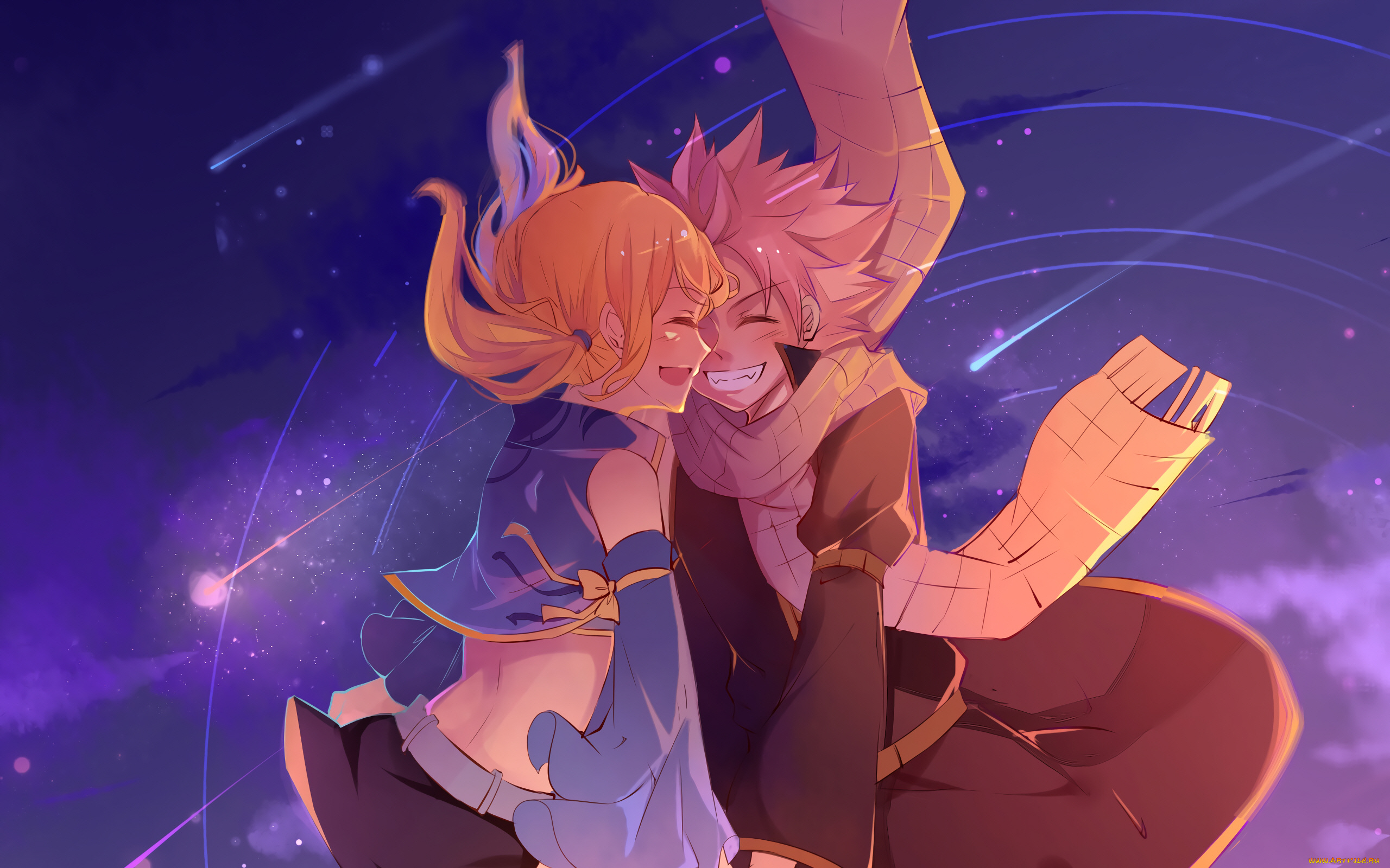 аниме, fairy, tail, нацу, люси