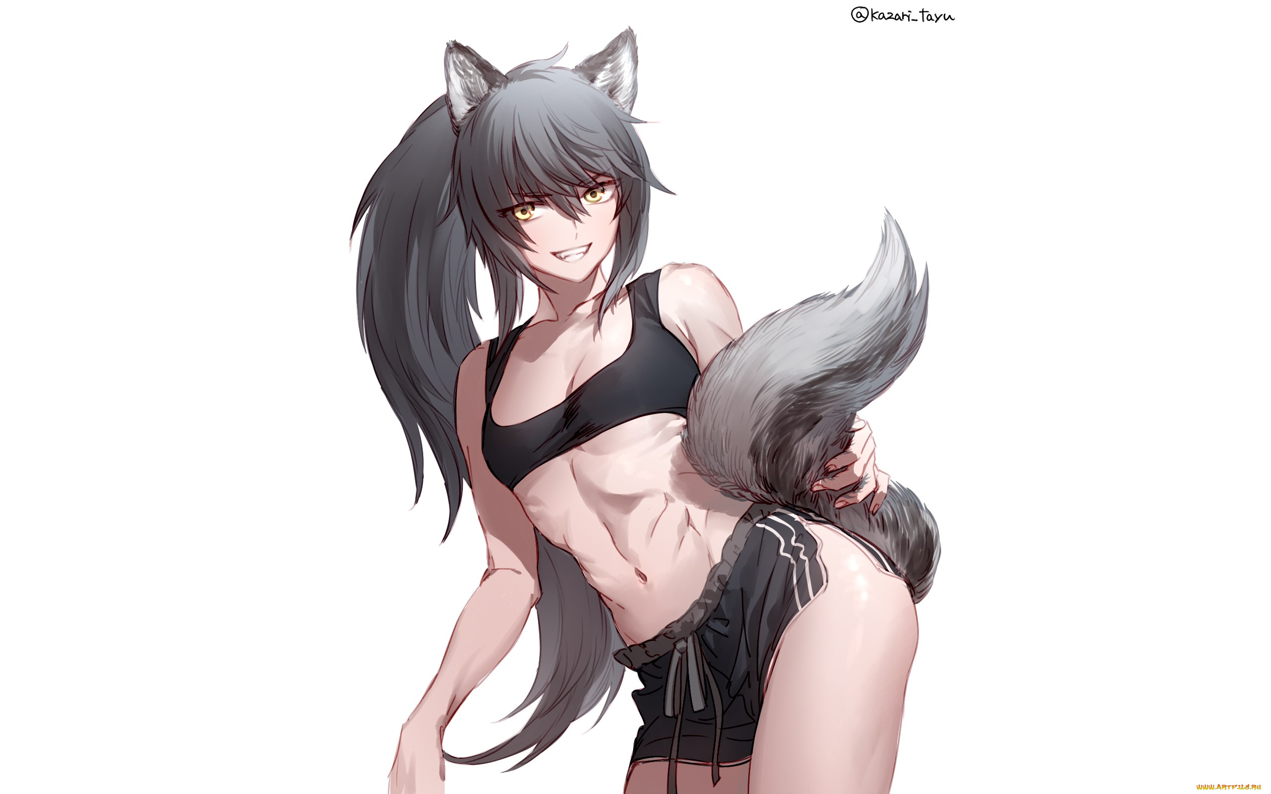 аниме, животные, , существа, девушка