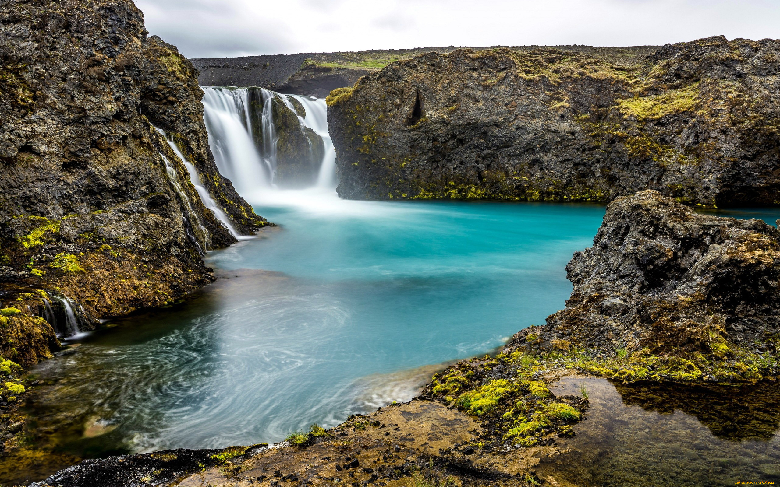 sigoldufoss, waterfall, , iceland, природа, водопады, iceland, sigoldufoss, waterfall