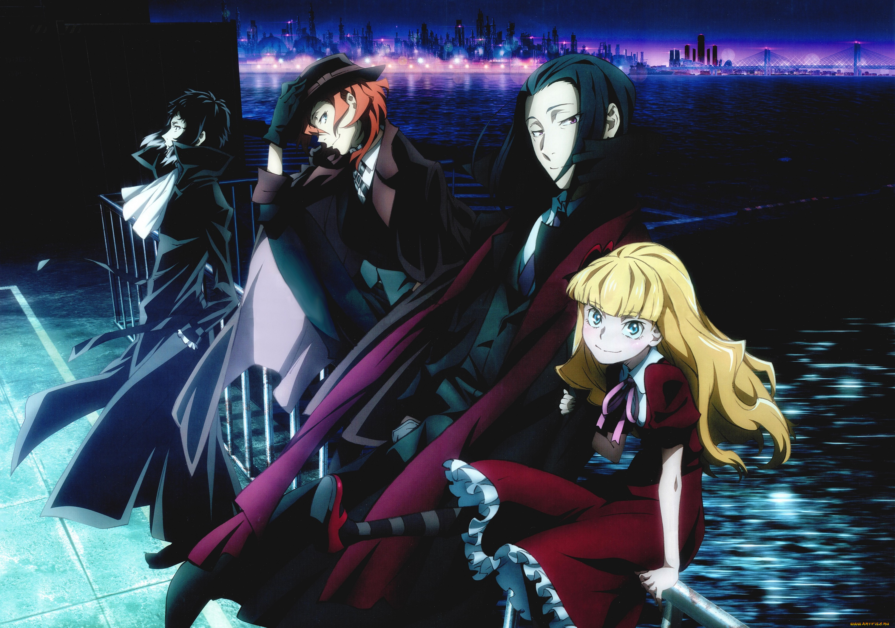 аниме, bungou, stray, dogs, бродячие, псы