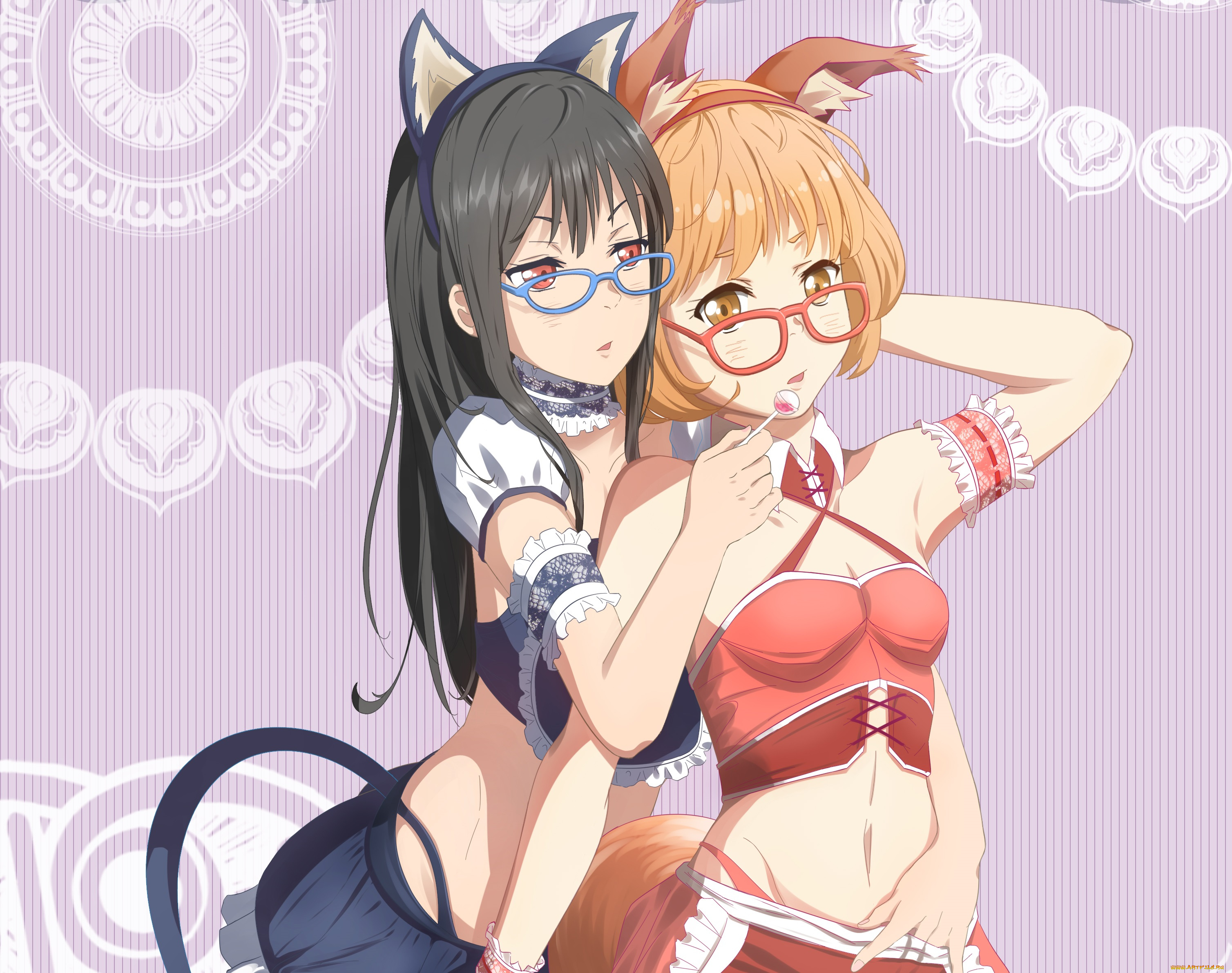 аниме, kyoukai, no, kanata, девушки