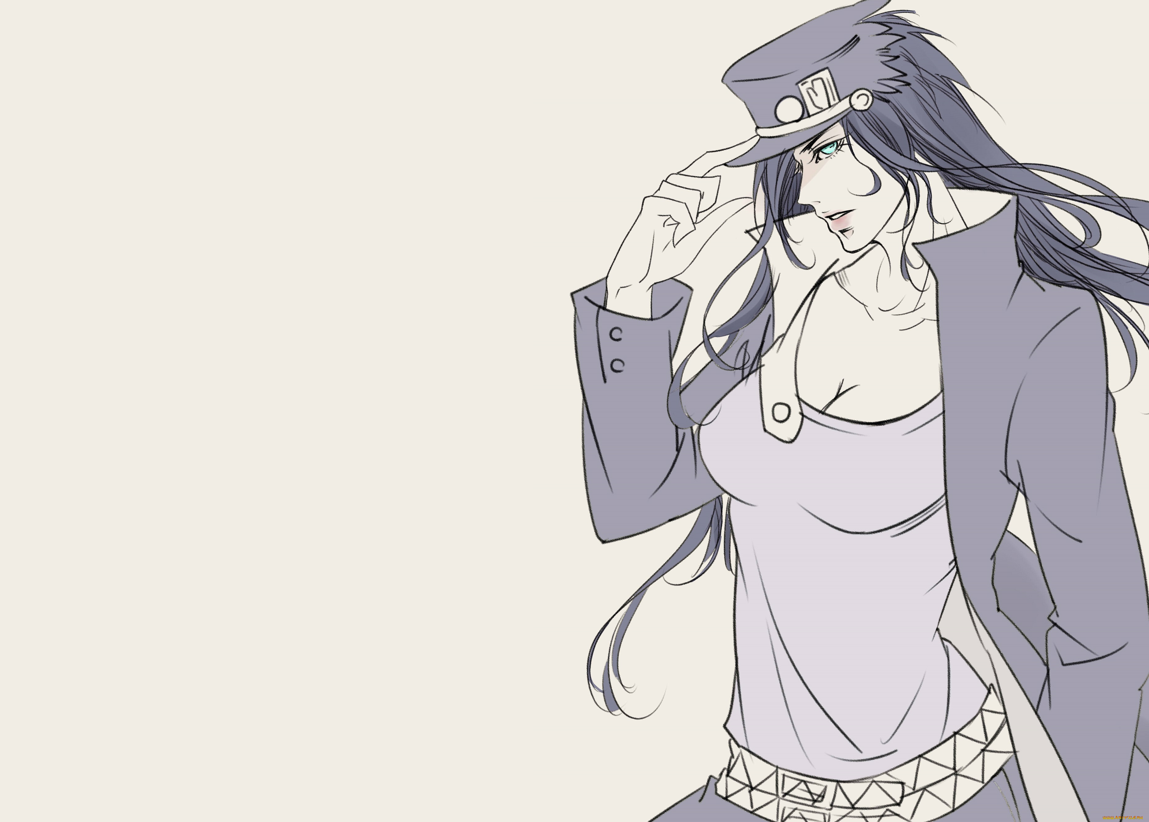 аниме, jojo`s, bizarre, adventure, девушка