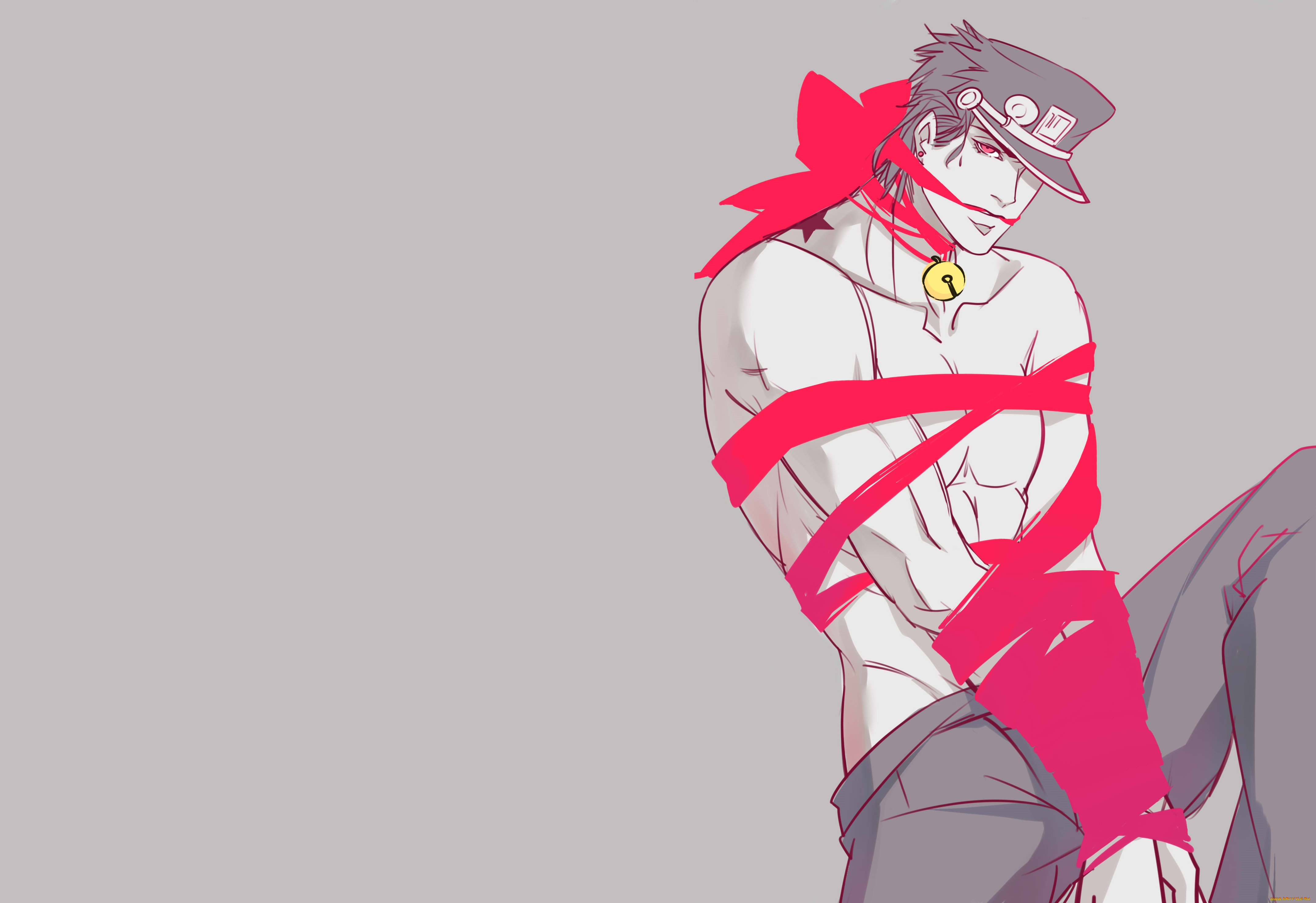 аниме, jojo`s, bizarre, adventure, парень