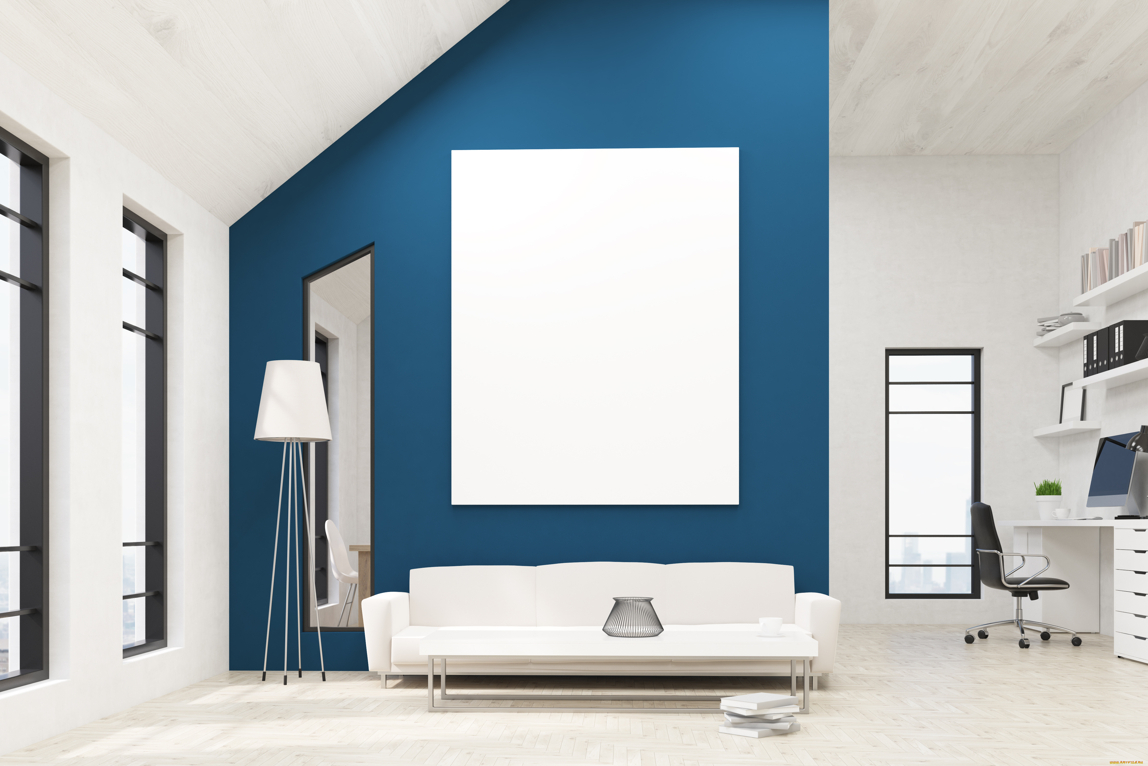 3д, графика, реализм, , realism, комната, диван