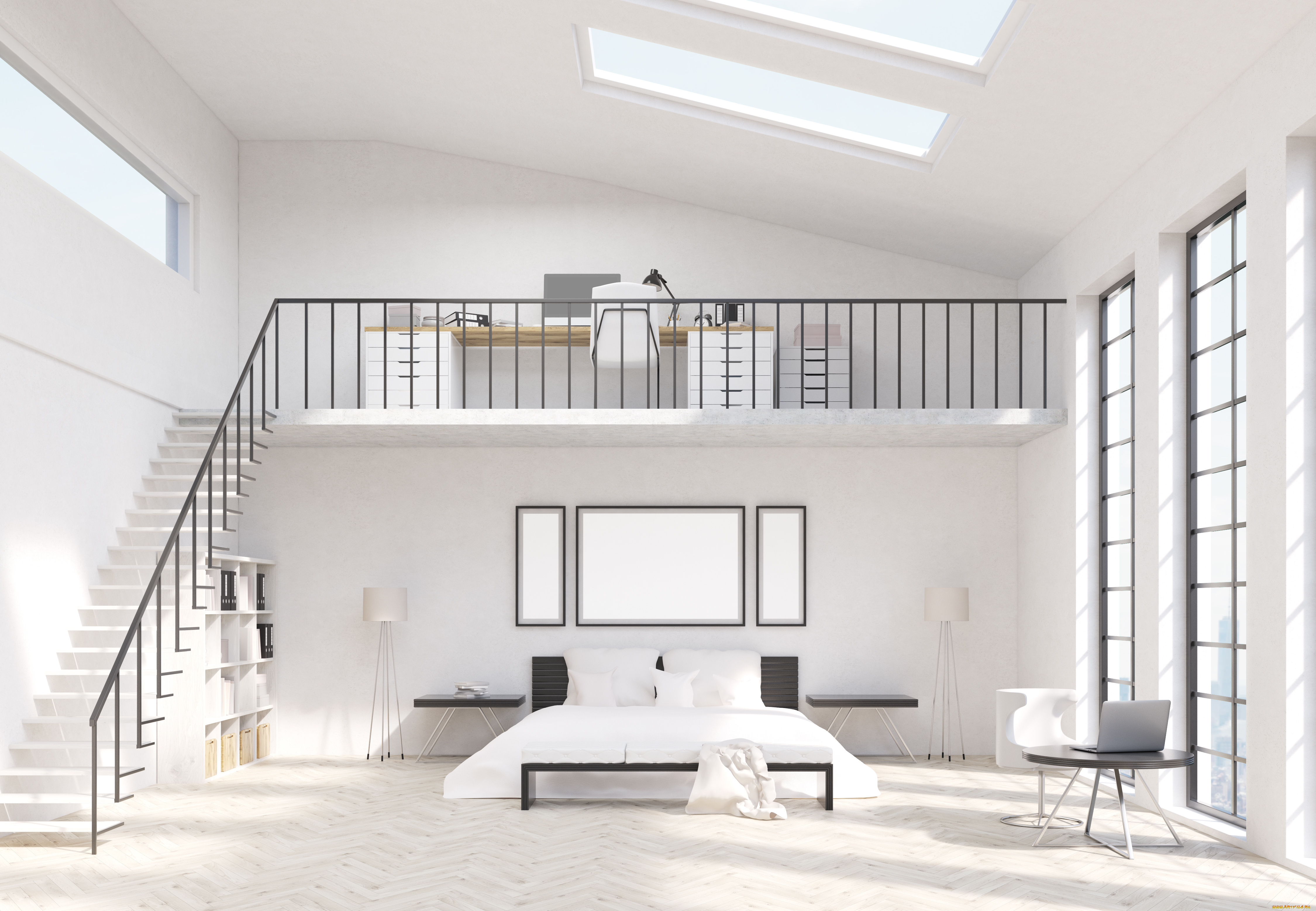 3д, графика, реализм, , realism, спальня, комната