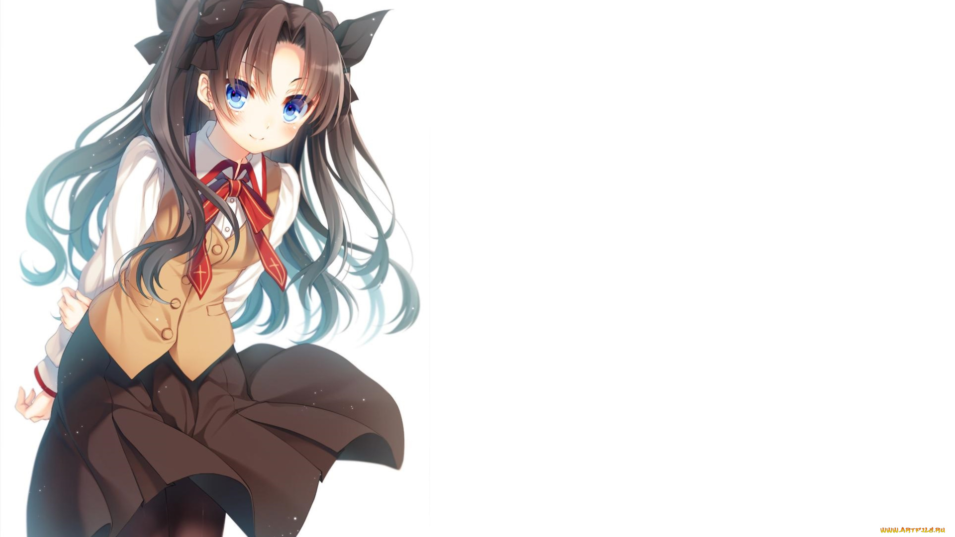 аниме, fate, stay, night, фон, взгляд, девушка