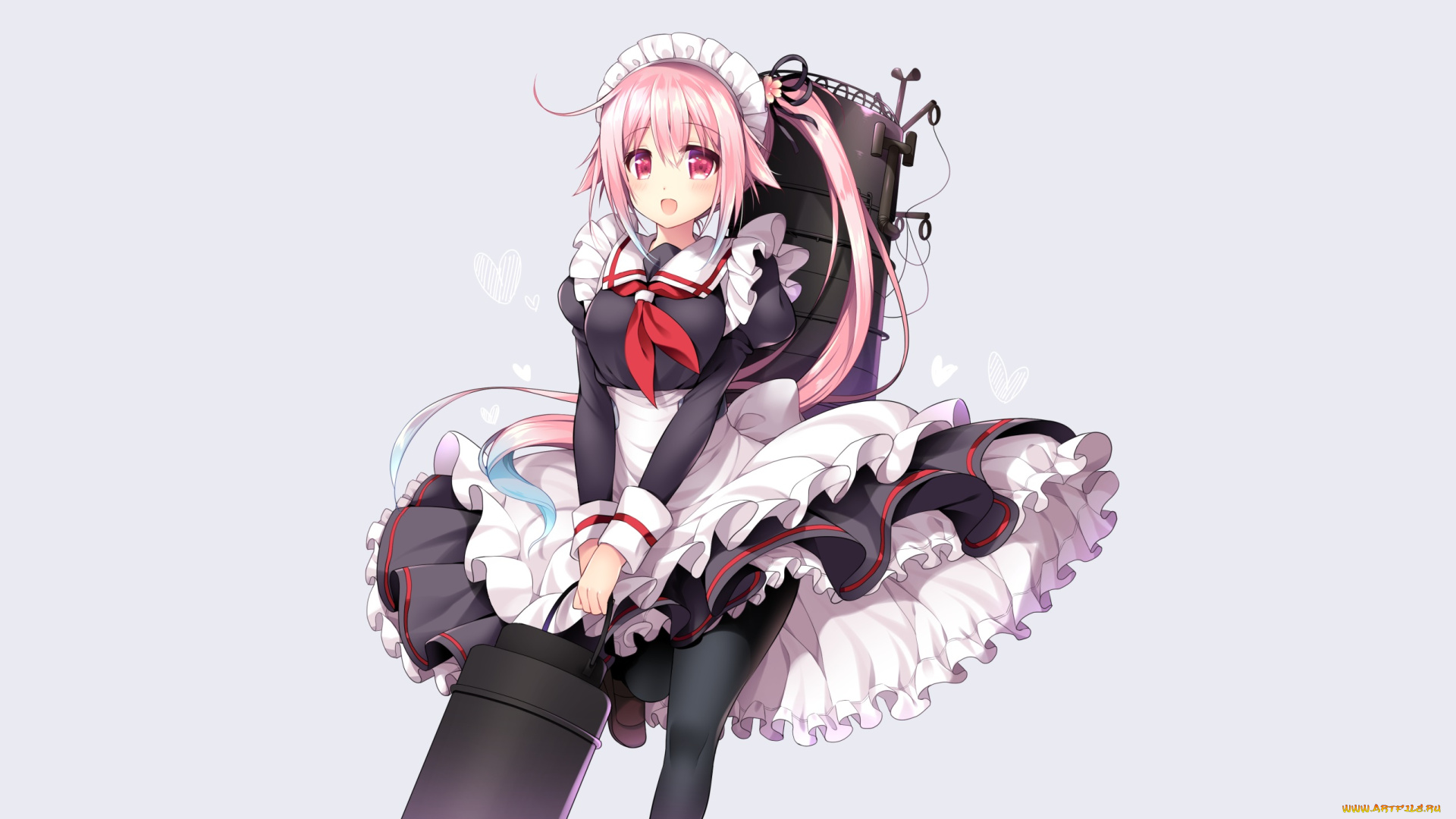 аниме, kantai, collection, взгляд, девушка, фон