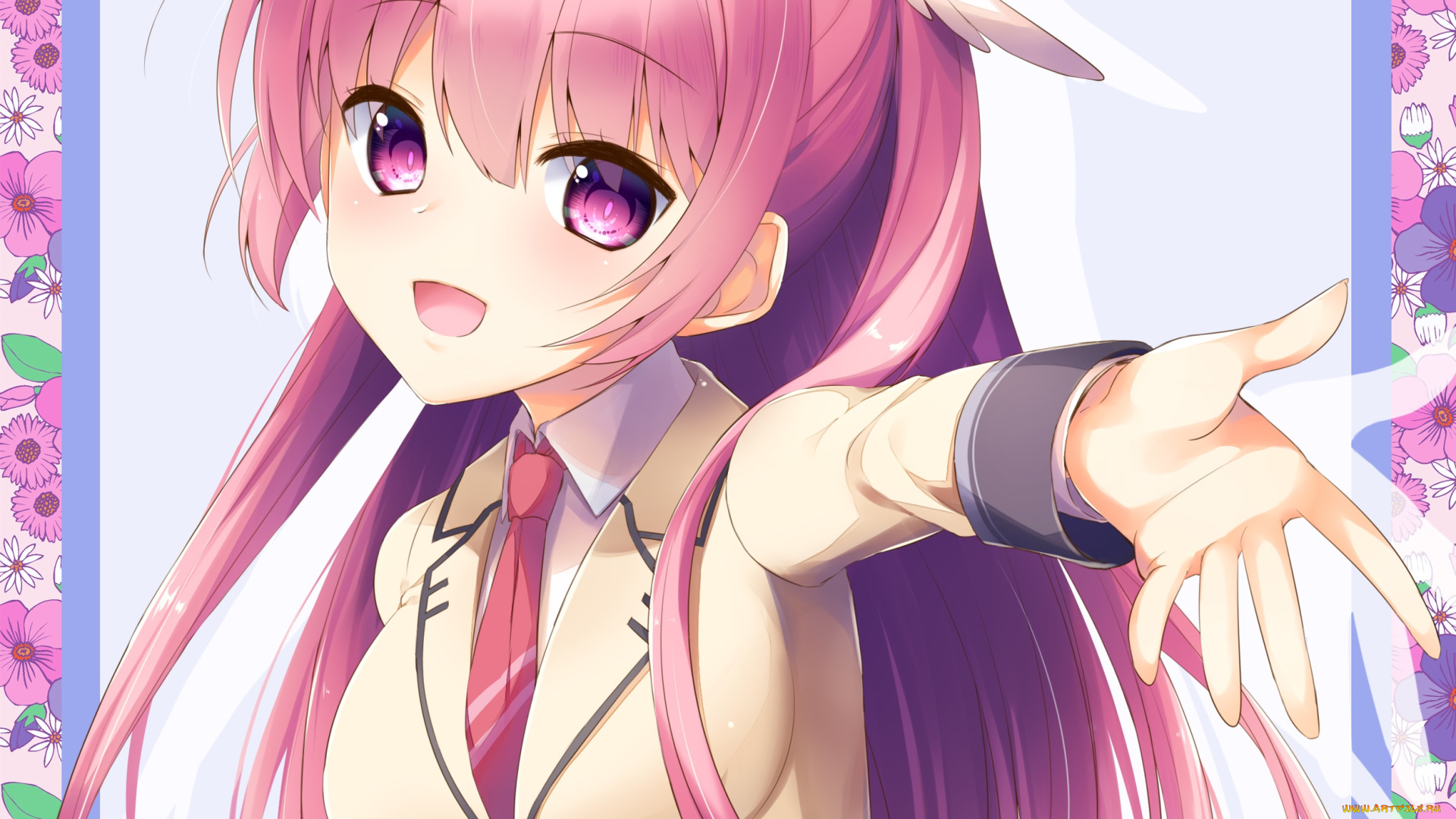 аниме, unknown, , другое, , девушка, фон, взгляд