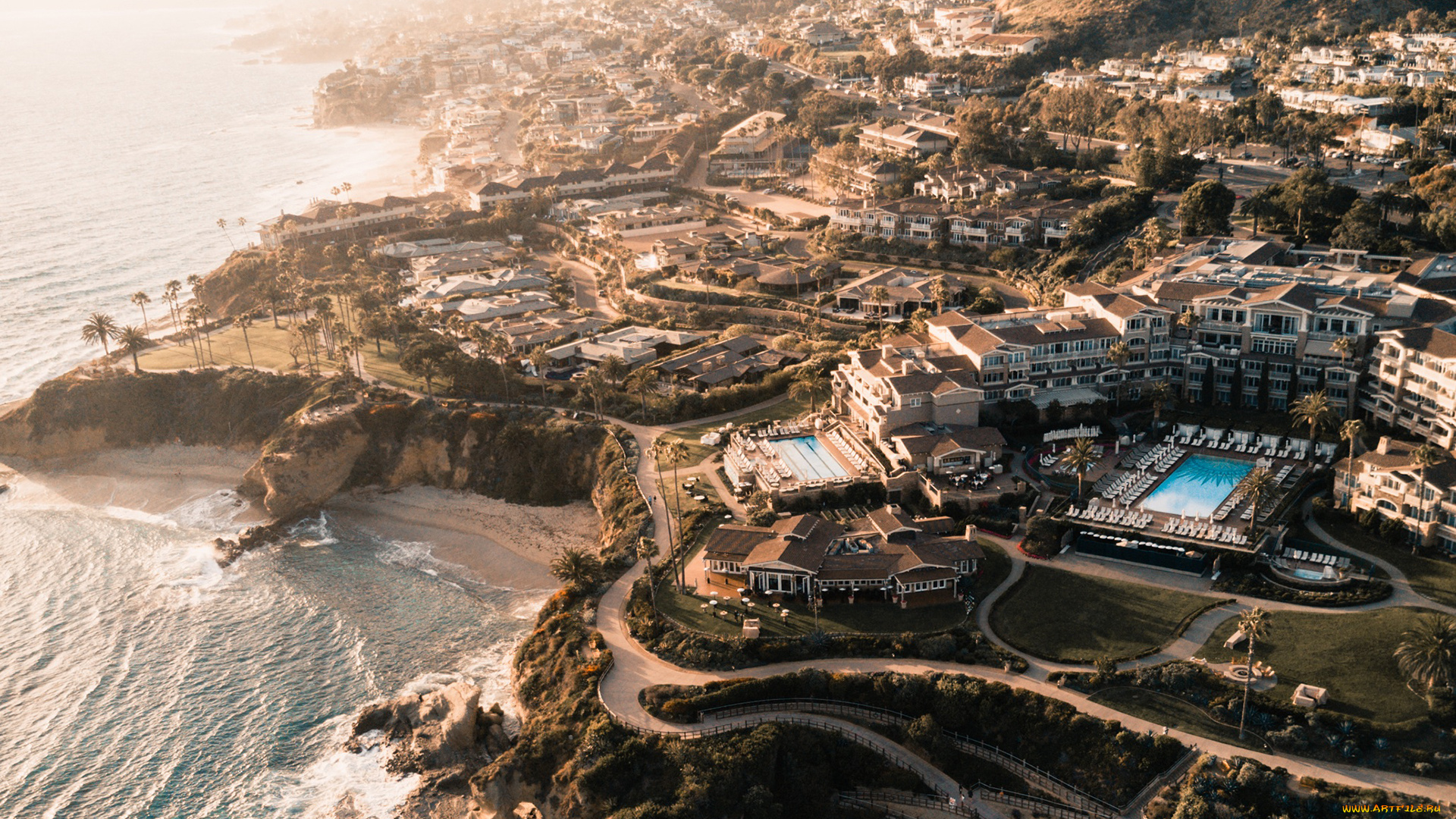 города, -, пейзажи, с, высоты, птичьего, полета, дома, wallhaven, море, фотография