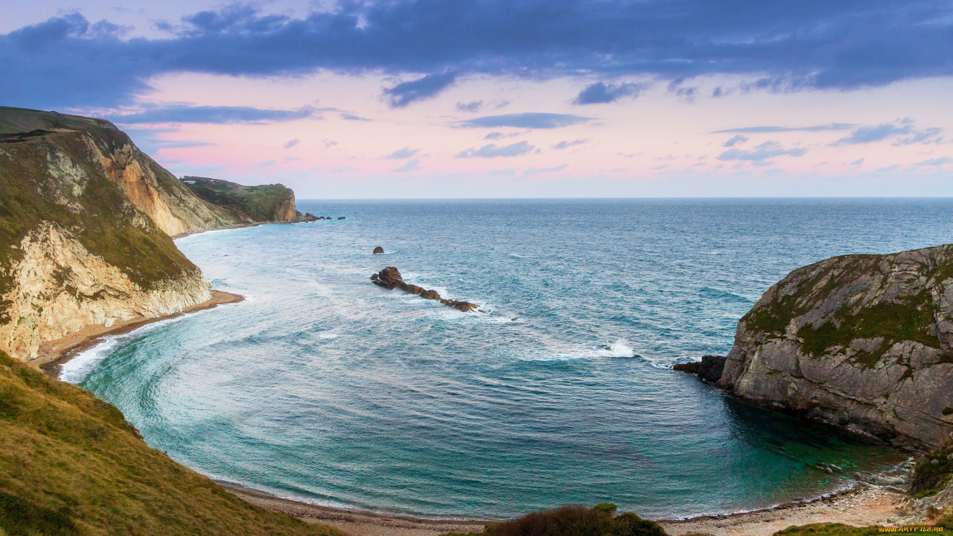 природа, побережье, простор