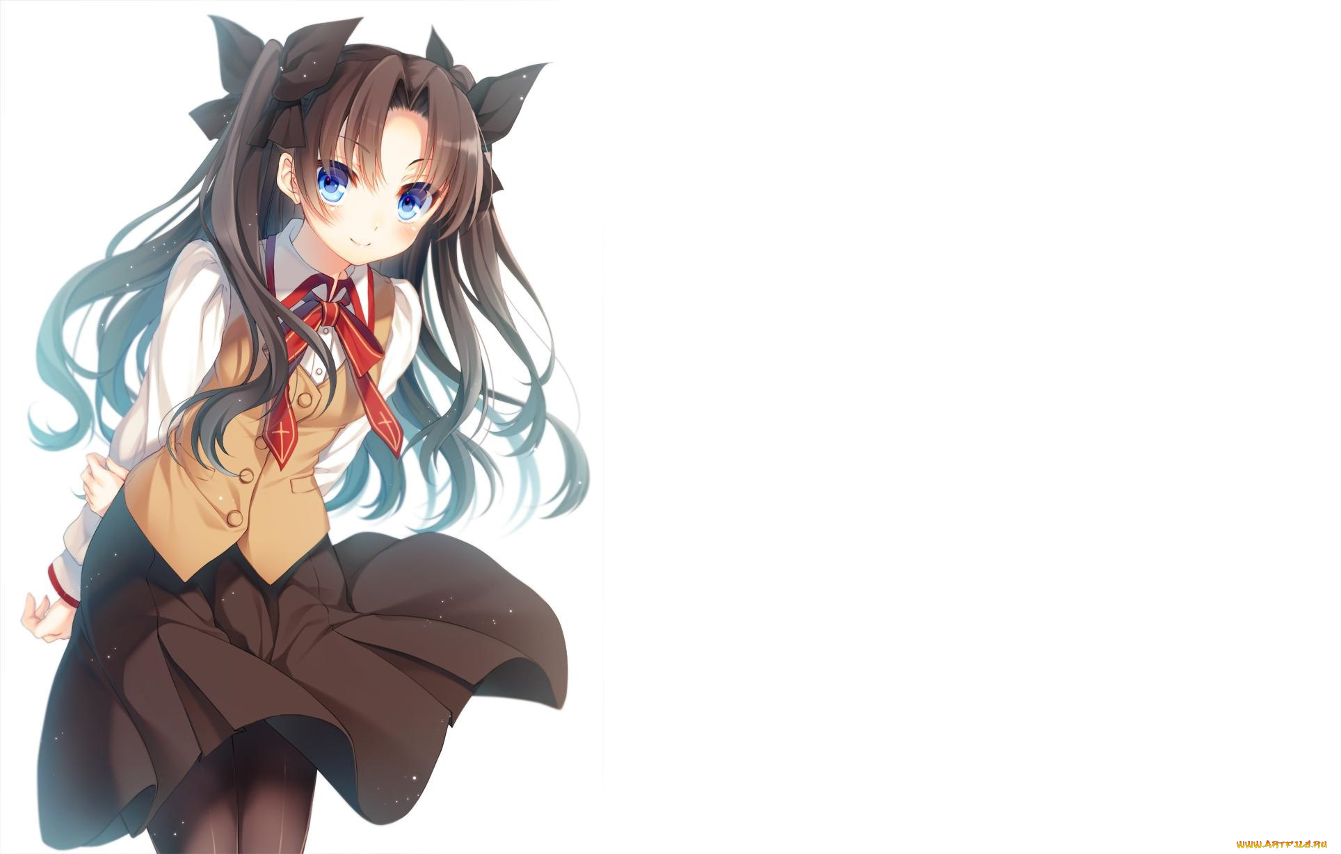 аниме, fate, stay, night, фон, взгляд, девушка