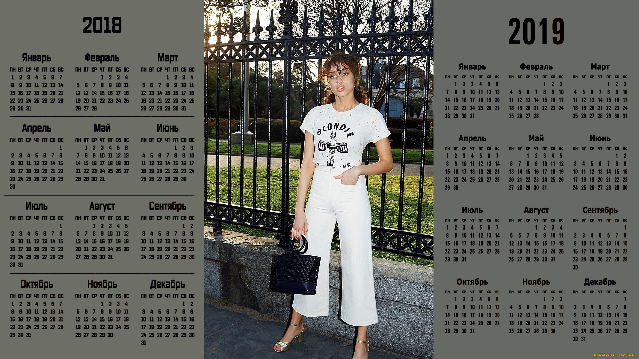 календари, девушки, сумка, взгляд