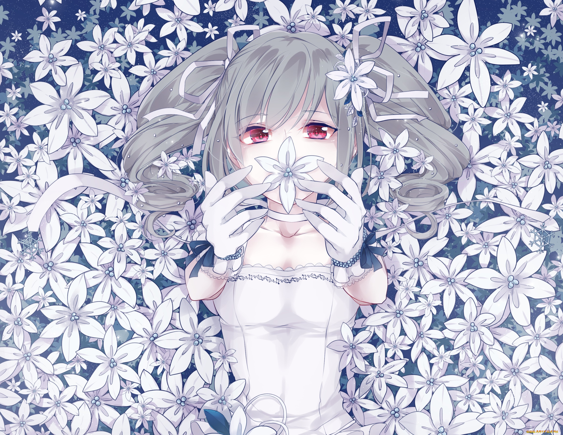 аниме, idolm@ster, девушка, взгляд, фон