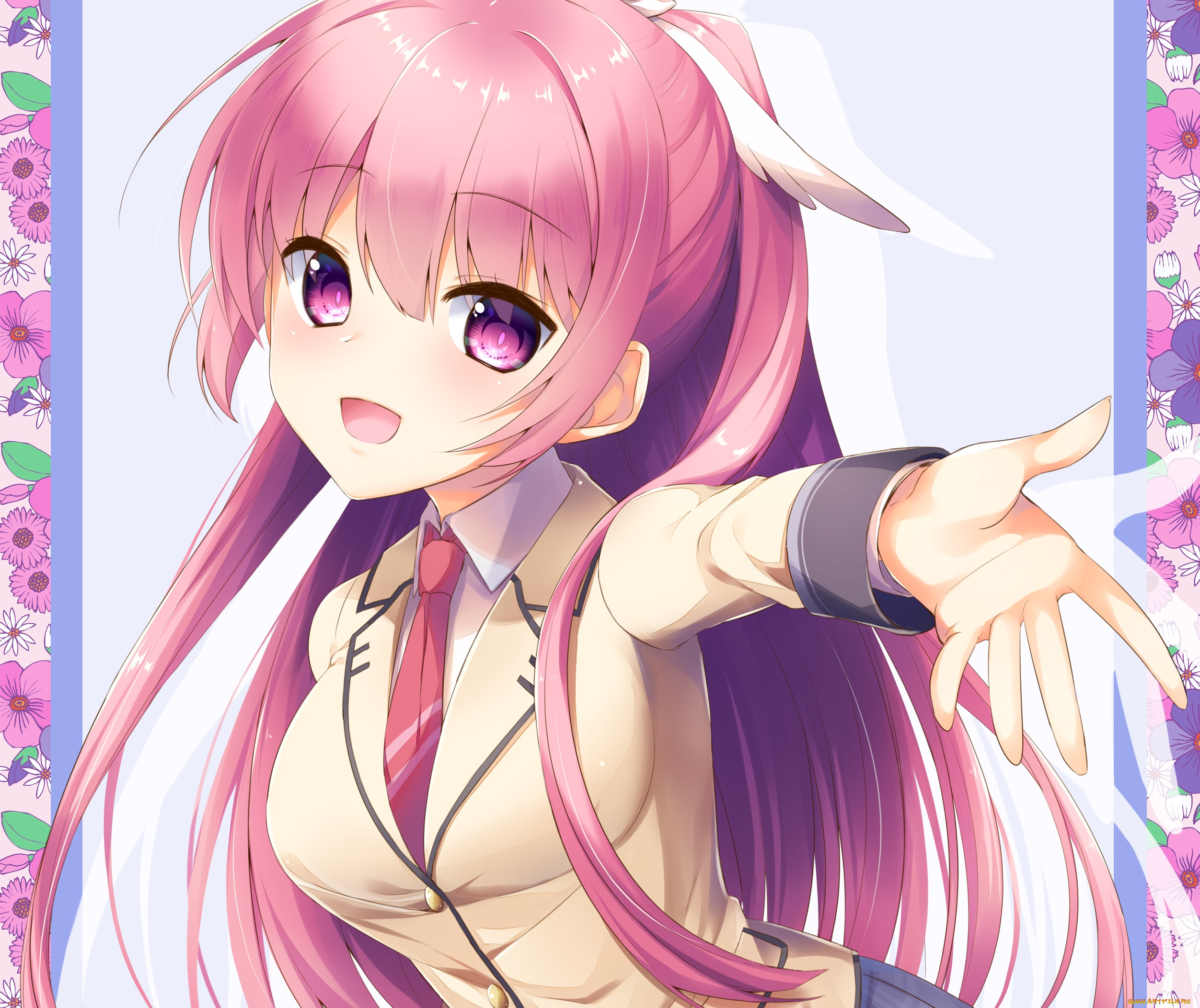 аниме, unknown, , другое, , девушка, фон, взгляд