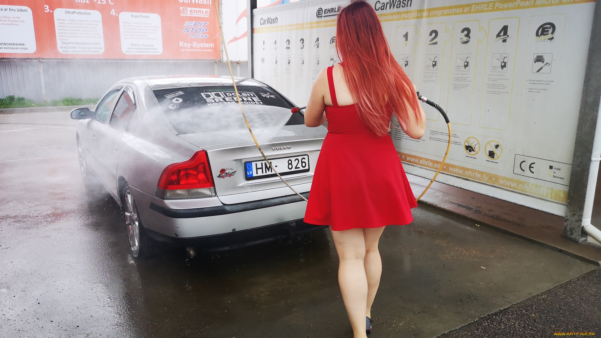 автомобили, -авто, с, девушками, volvo, s60