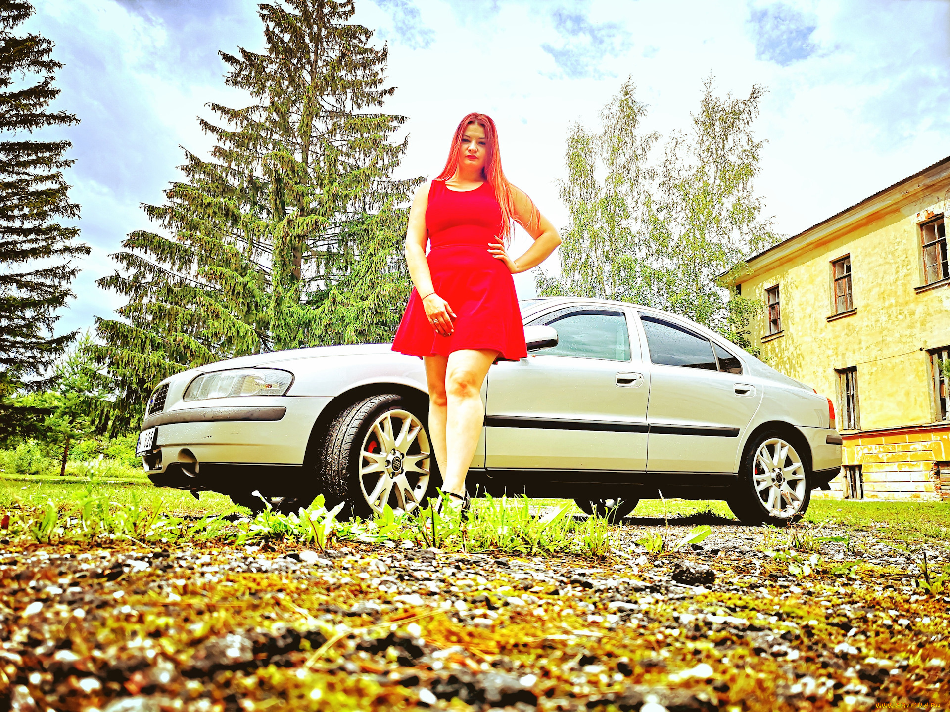 автомобили, -авто, с, девушками, volvo, s60