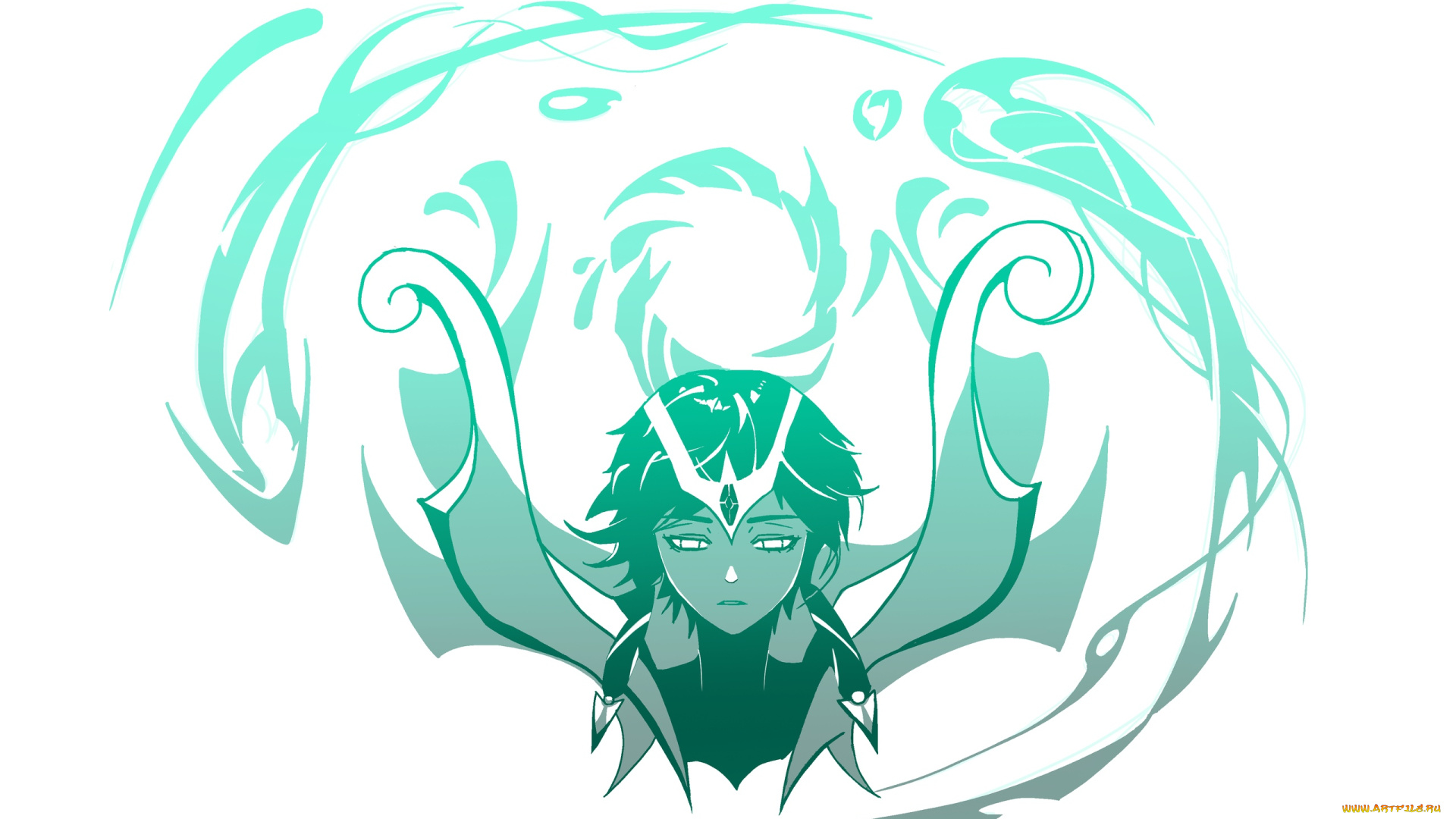 видео, игры, league, of, legends, лицо, магия, karma