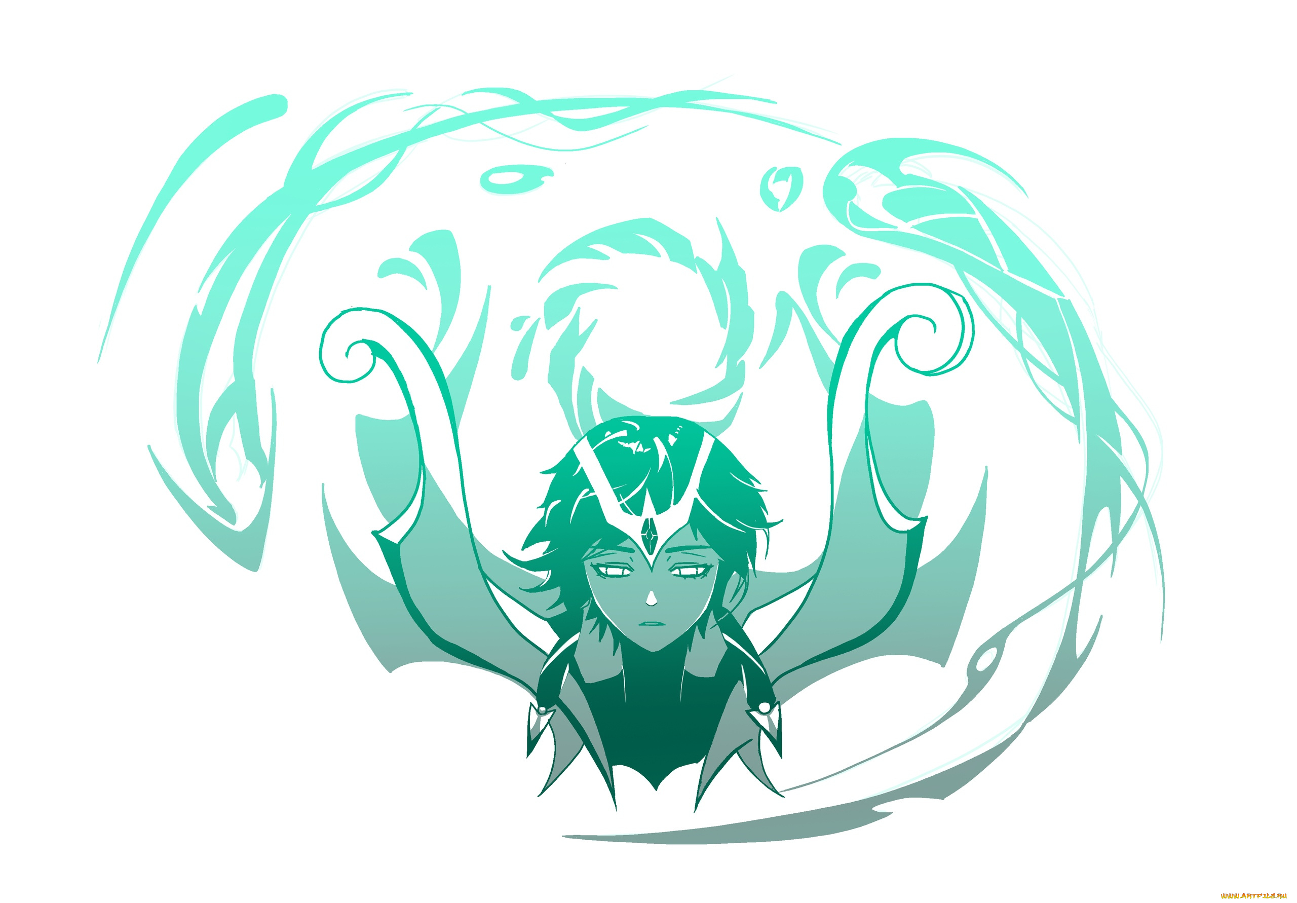 видео, игры, league, of, legends, лицо, магия, karma