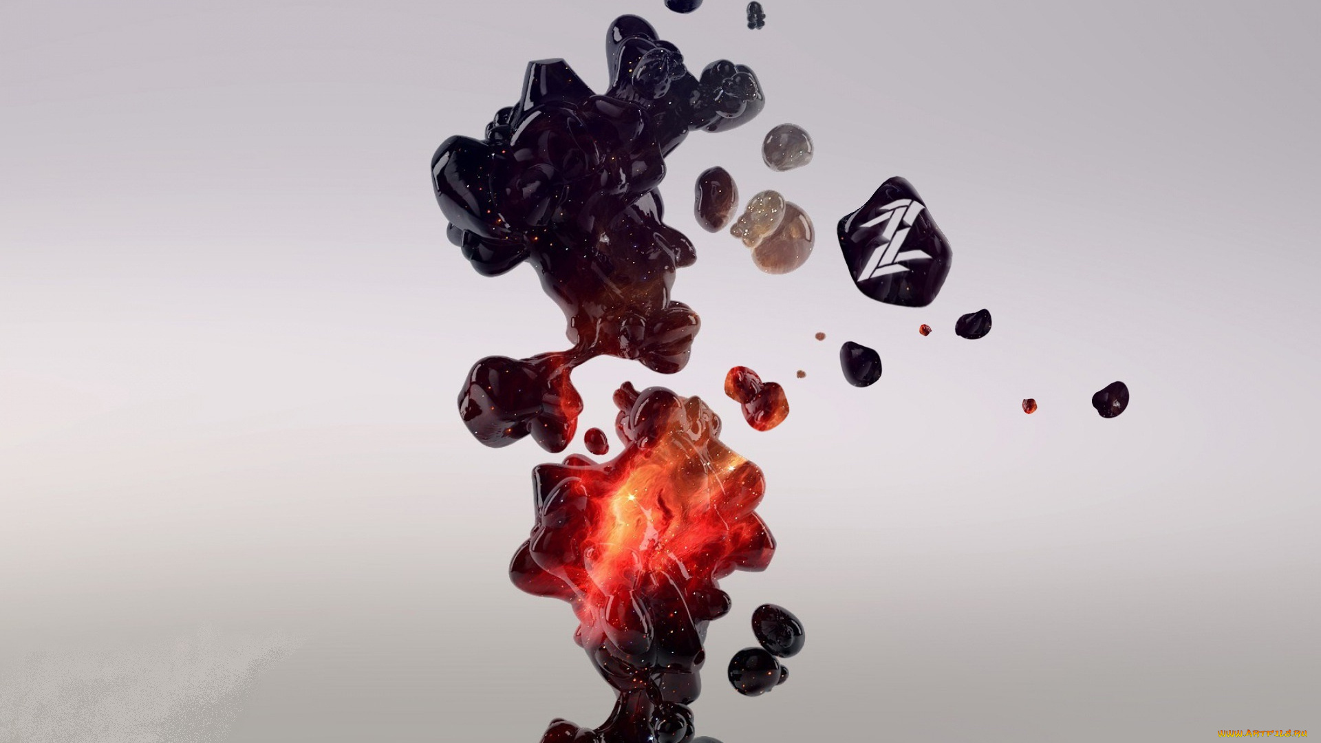 3д, графика, абстракция, , abstract, взрыв, куски