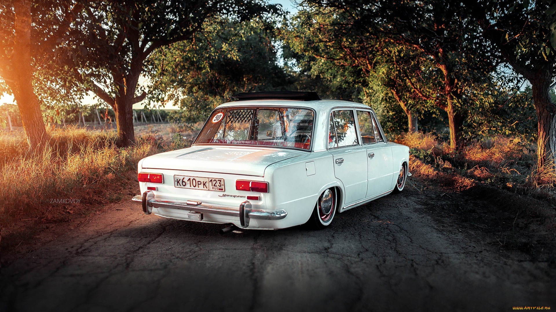 автомобили, ваз, дорога, копейка, вид, сзади, жигули, ваз-2101, артём, замковой