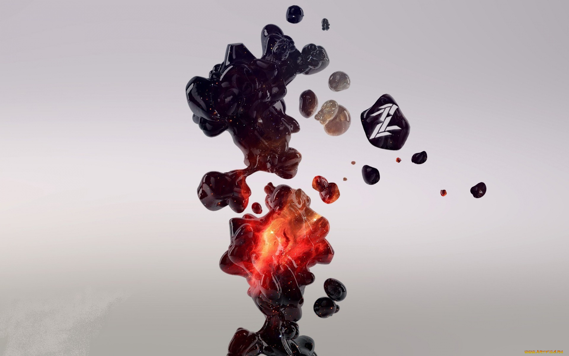 3д, графика, абстракция, , abstract, взрыв, куски