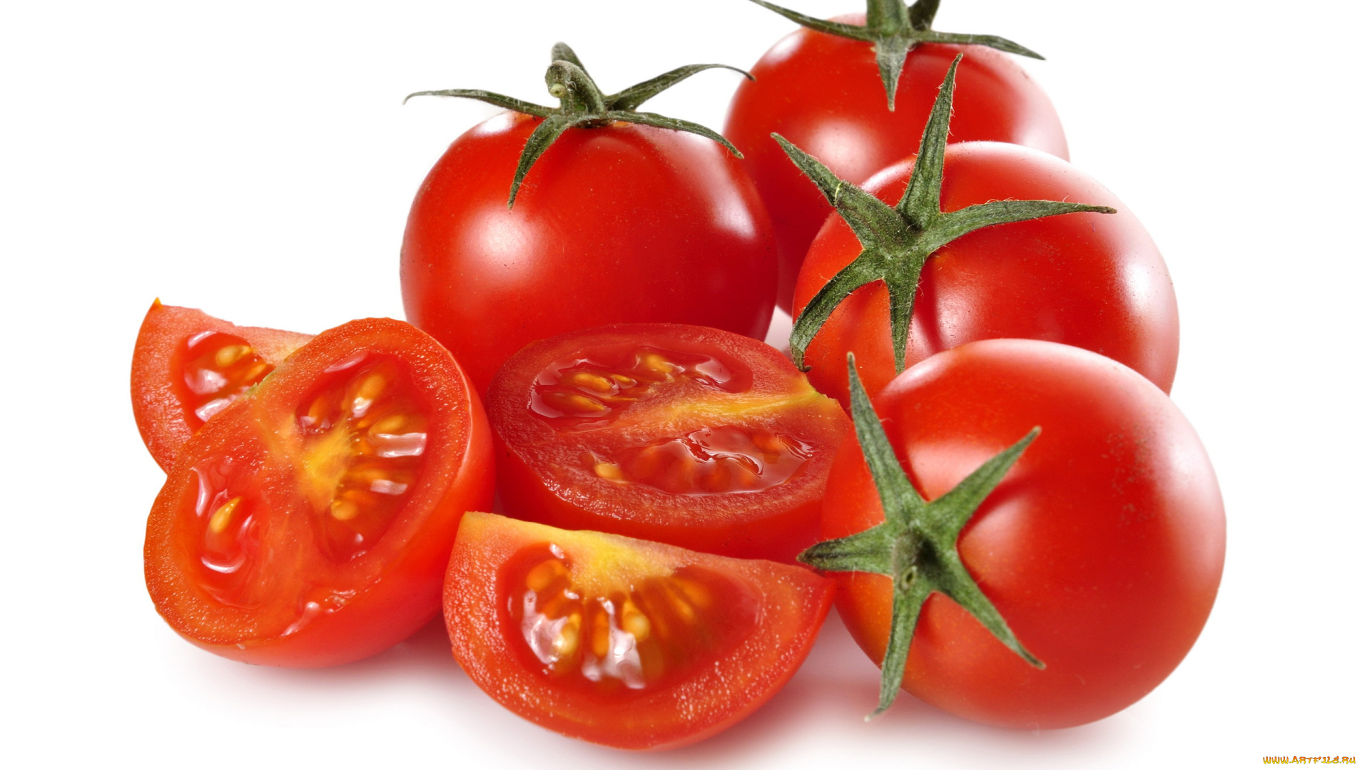 еда, помидоры, спелые, томаты