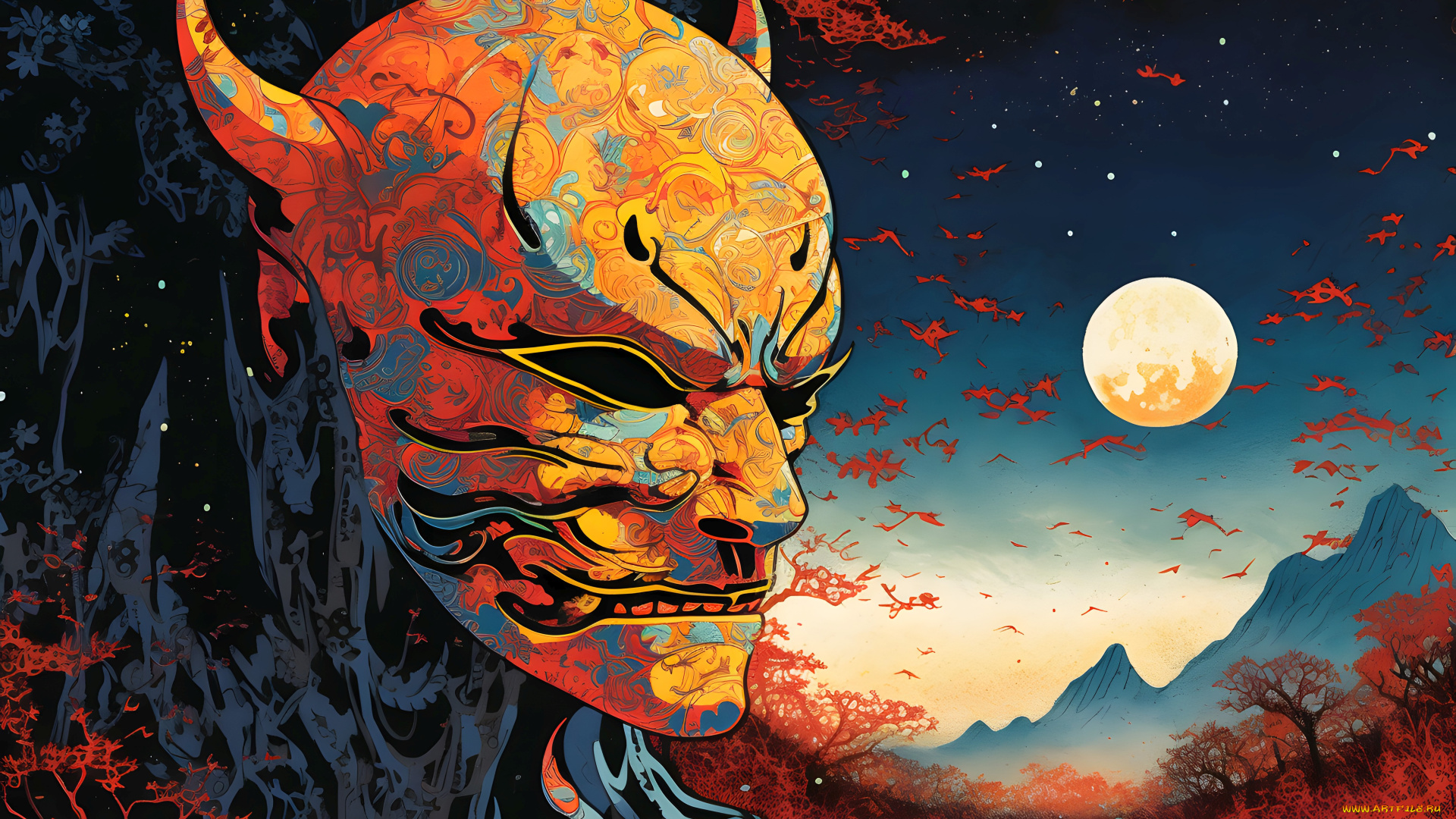 фэнтези, демоны, маска