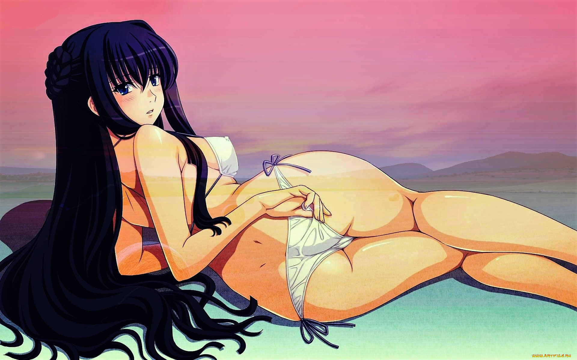 аниме, unknown, , другое, , девушка, купальник