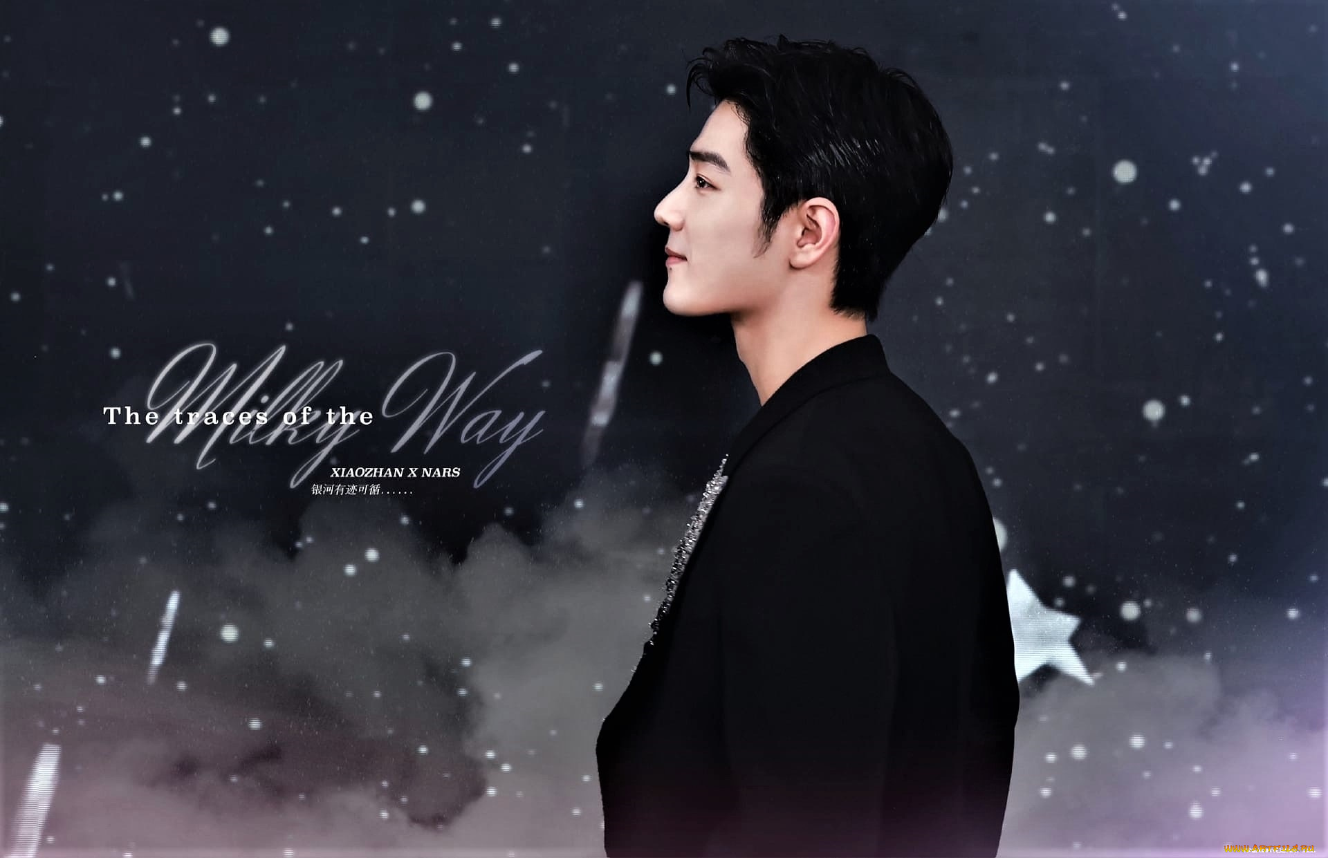 мужчины, xiao, zhan, актер, пиждак, блестки