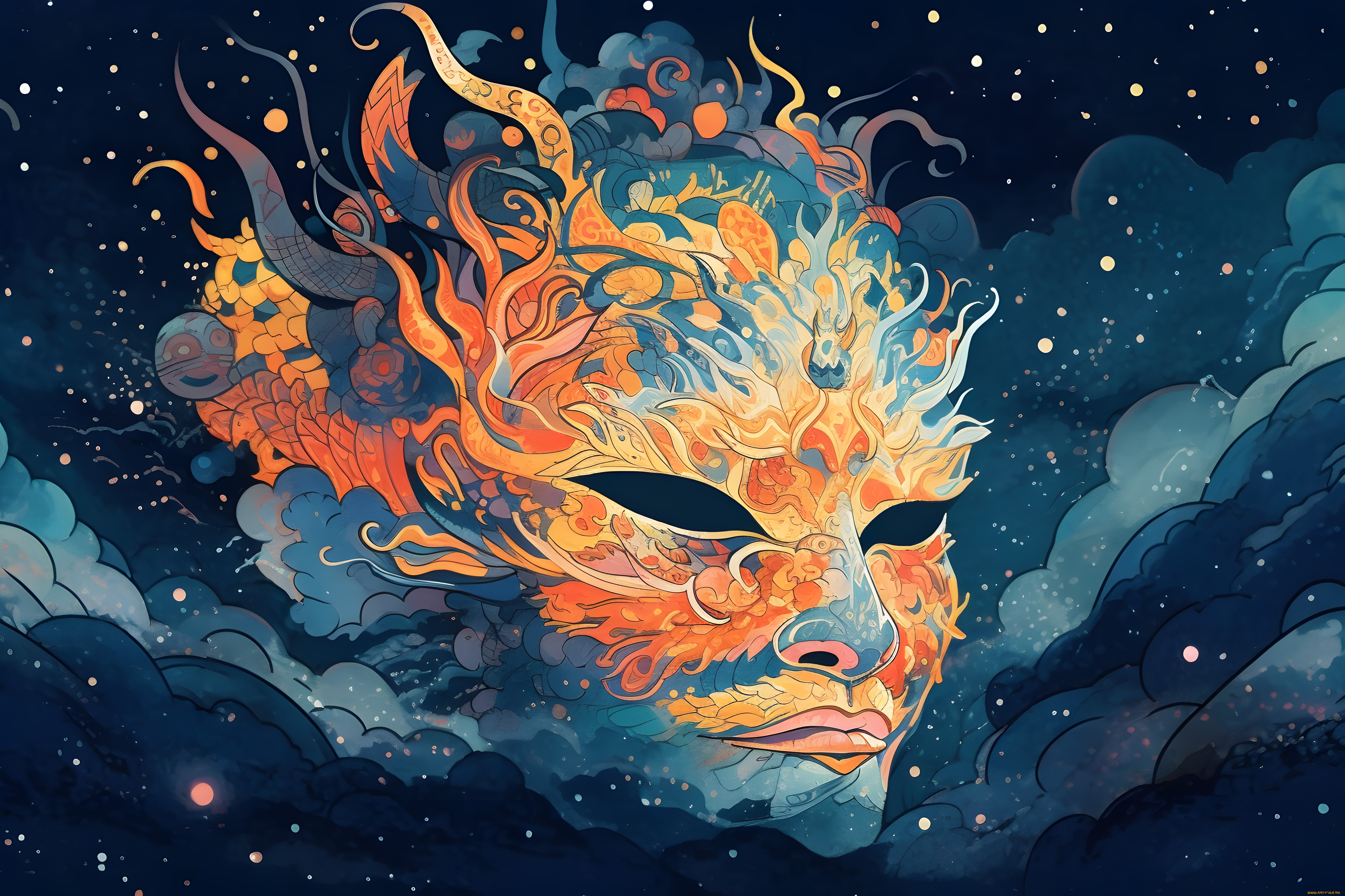 фэнтези, демоны, маска