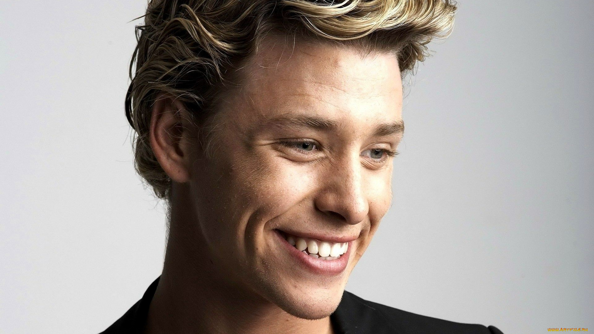 mitch, hewer, мужчины, лицо, улыбка