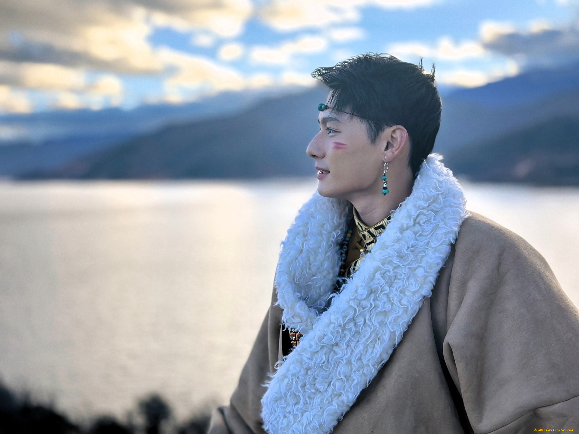 мужчины, wang, zhuocheng, актер, наряд, этника, панорама