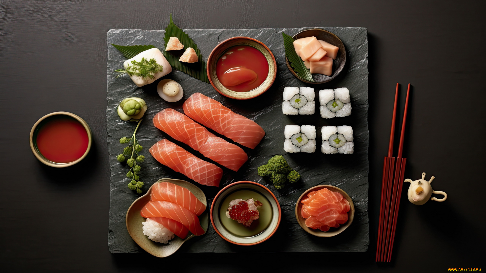 3д, графика, еда-, food, суши