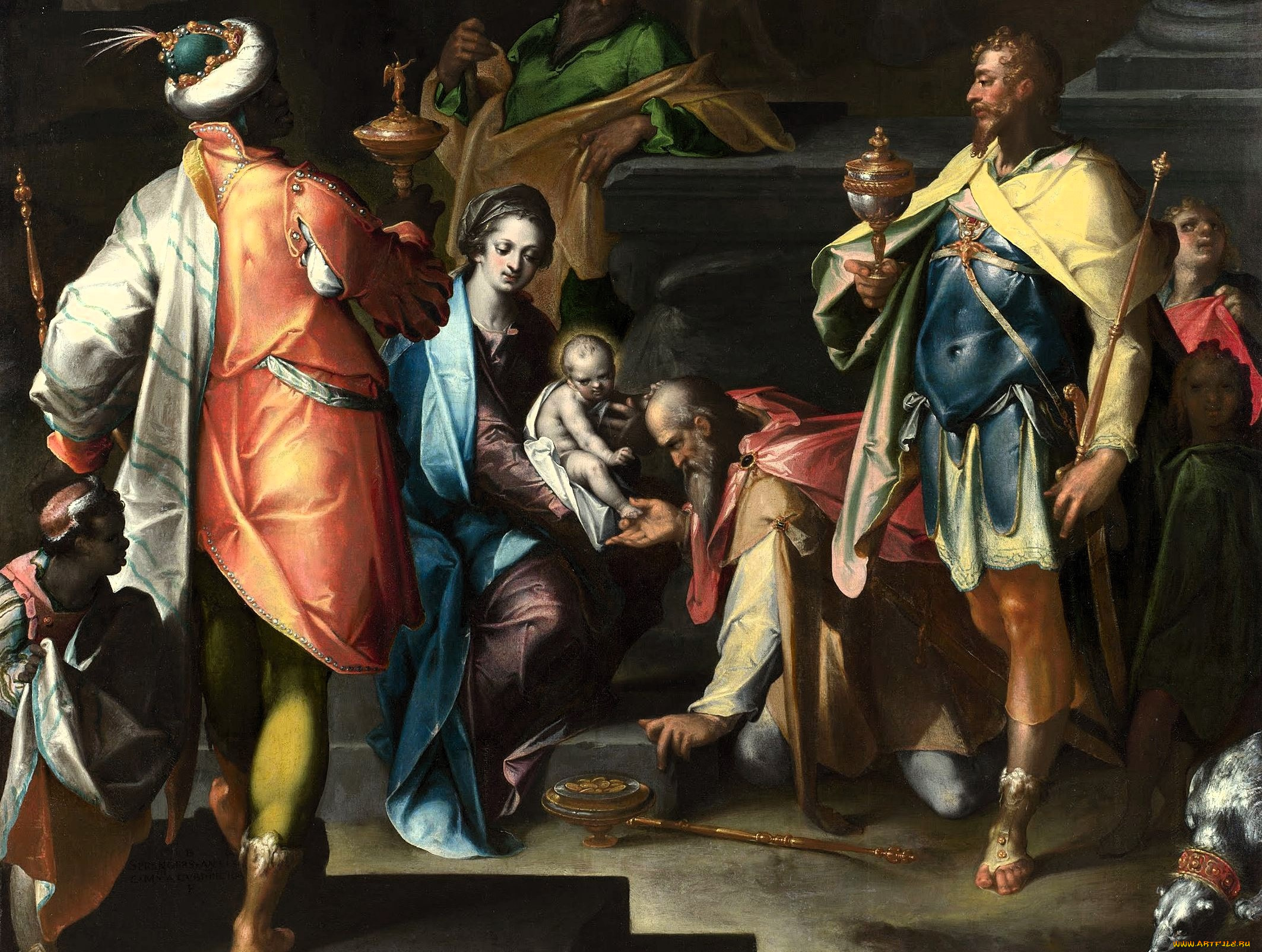 bartholomaeus, spranger, -, the, adoration, of, the, kings, рисованное, bartholomaeus, spranger, люди, дети