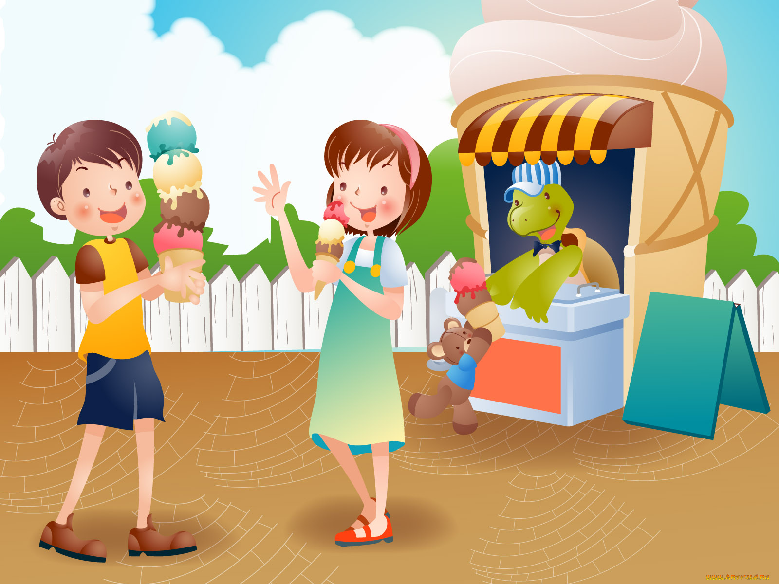 рисованные, дети