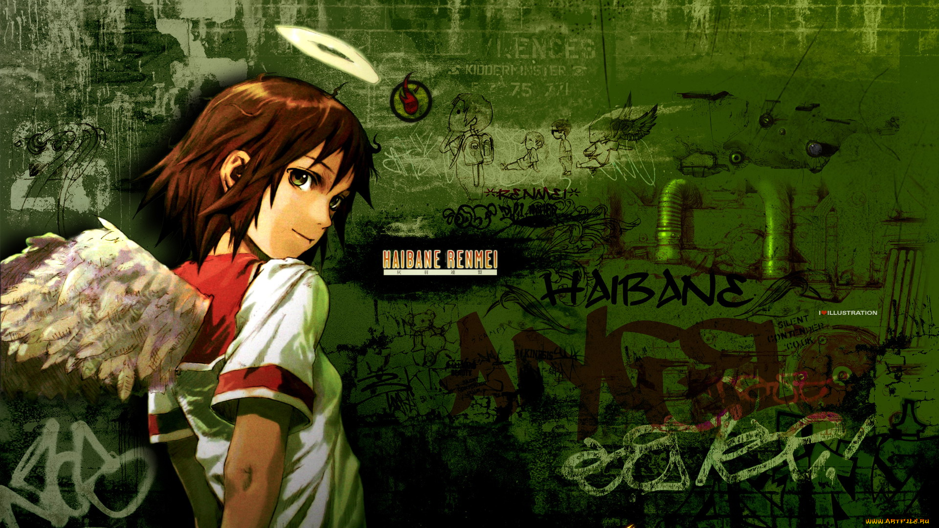 аниме, haibane, renmei