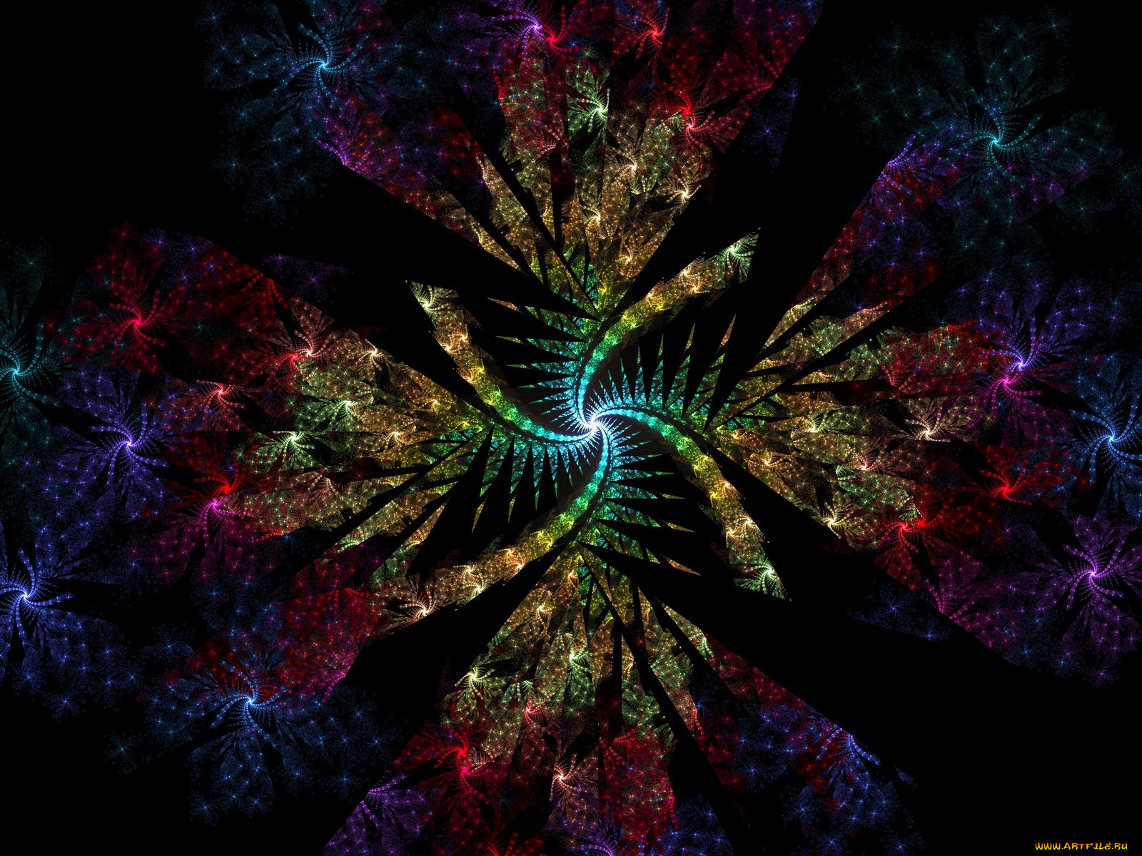 3д, графика, fractal, фракталы, фон, цвета, узор