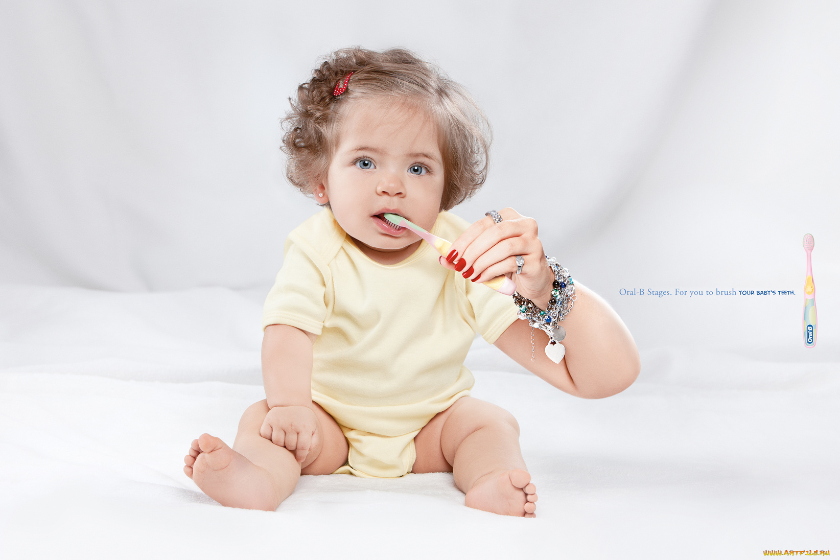 бренды, oral, девочка, зубная, щетка, рука