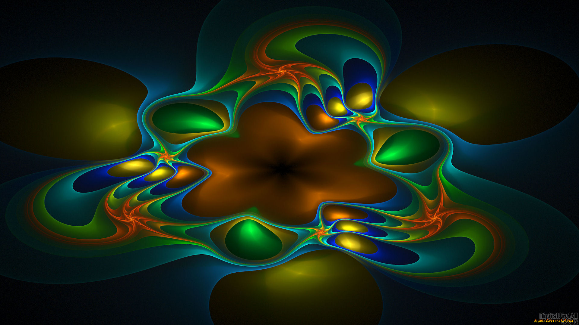 3д, графика, fractal, фракталы, цвета, фон, узор