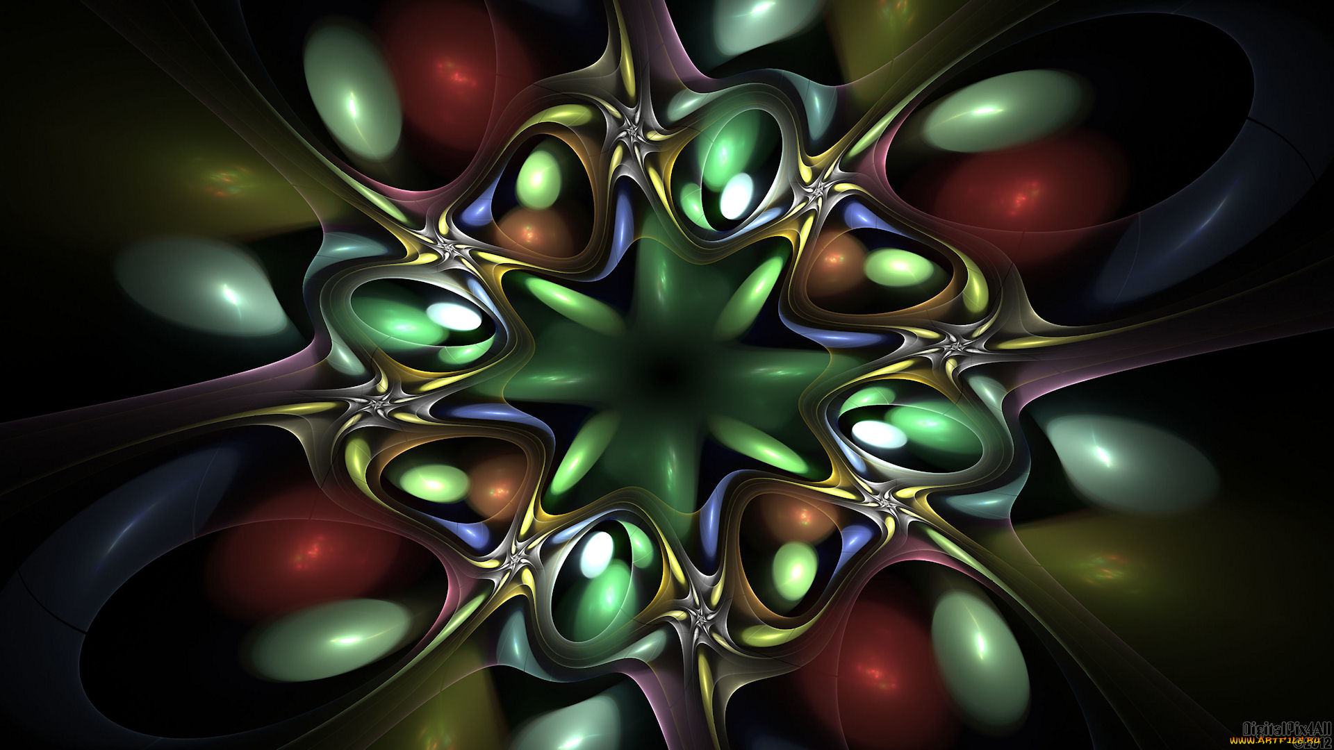 3д, графика, fractal, фракталы, узор, фон, цвета