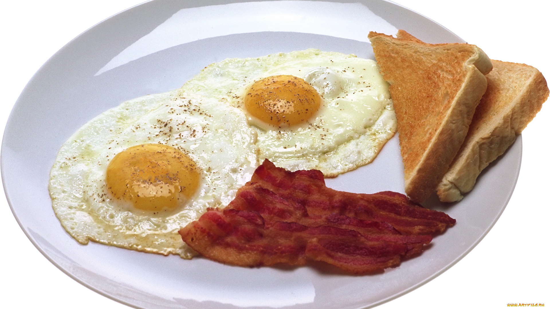 еда, Яичные, блюда, тарелка, хлеб