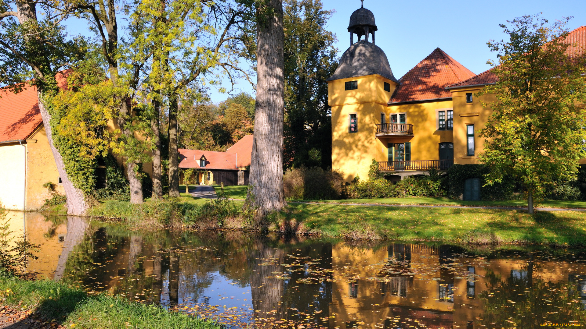германия, рёдингхаузен, города, улицы, площади, набережные, река, дома