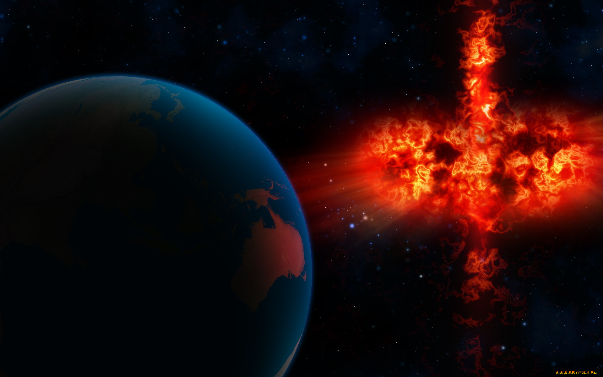 космос, арт, планеты