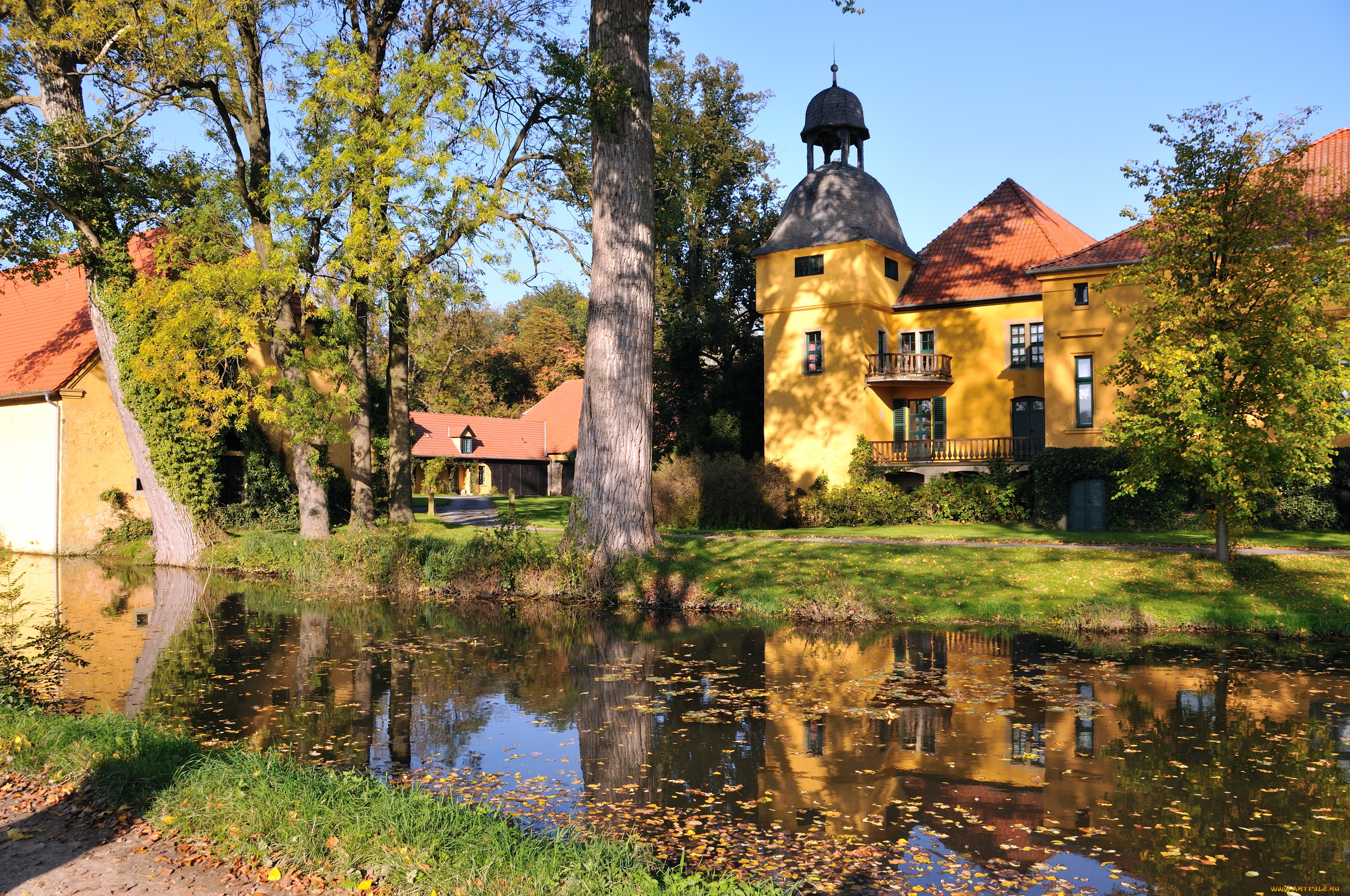 германия, рёдингхаузен, города, улицы, площади, набережные, река, дома