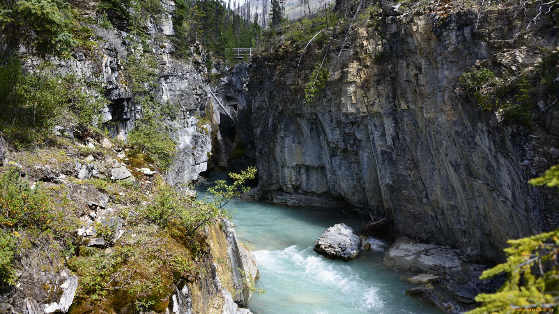 kootenay, national, park, сanada, природа, реки, озера, горы, река